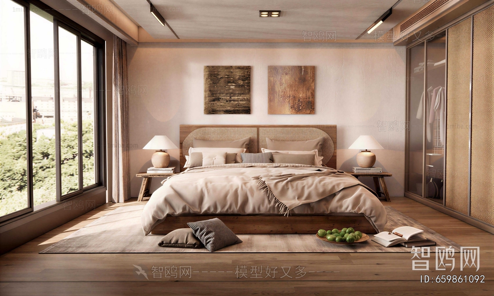 Wabi-sabi Style Bedroom