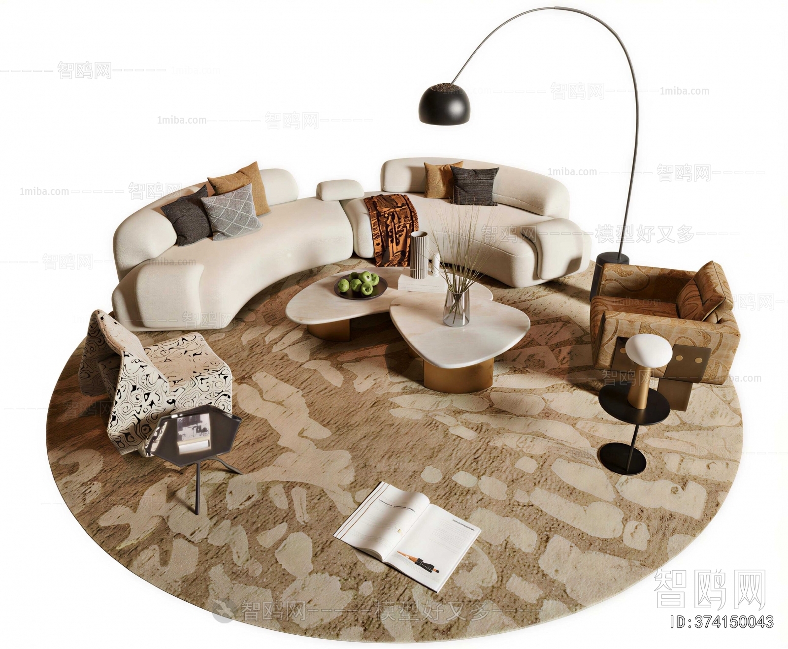 Wabi-sabi Style Sofa Combination