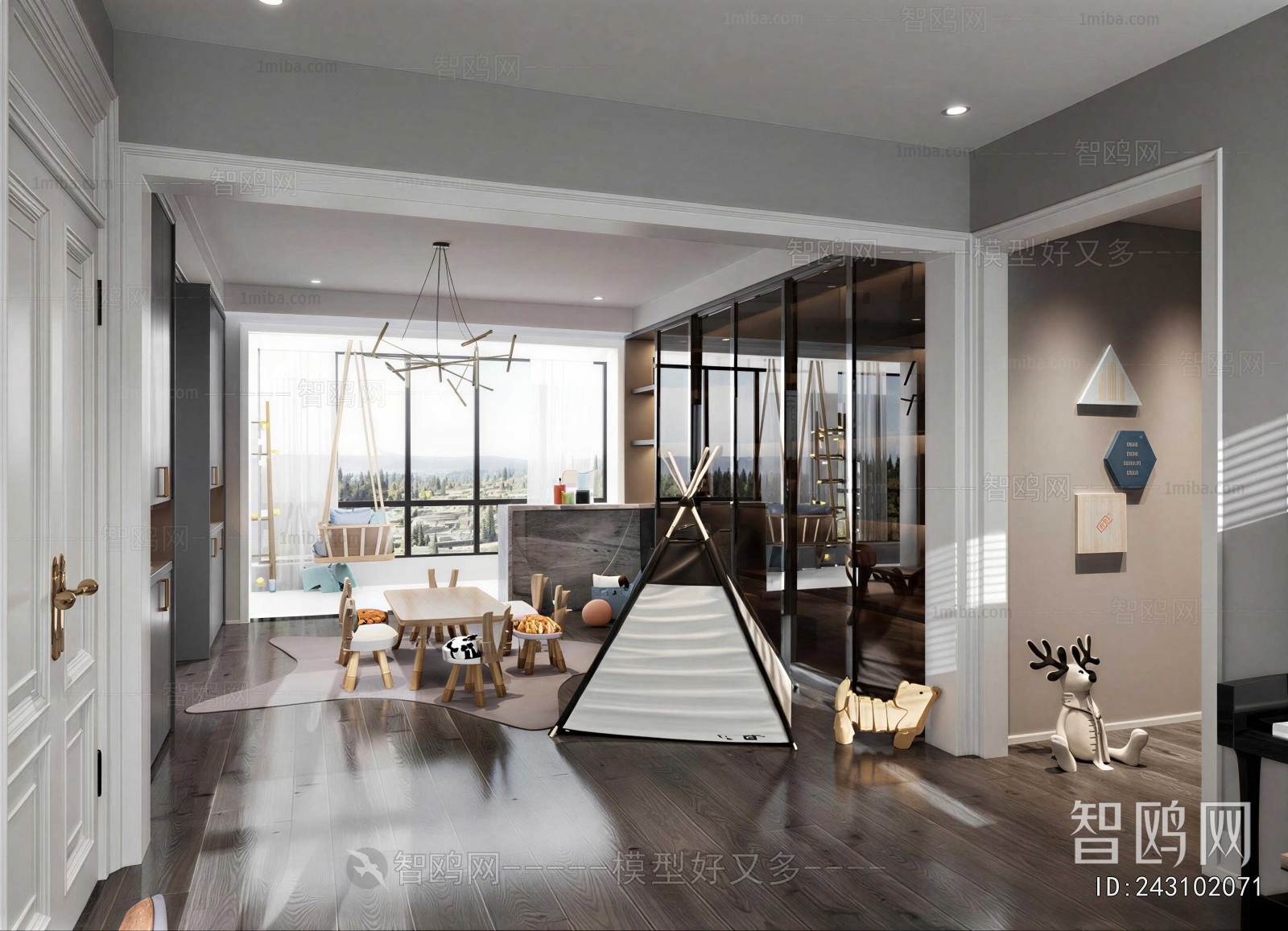 Modern Children's Room Activity Room