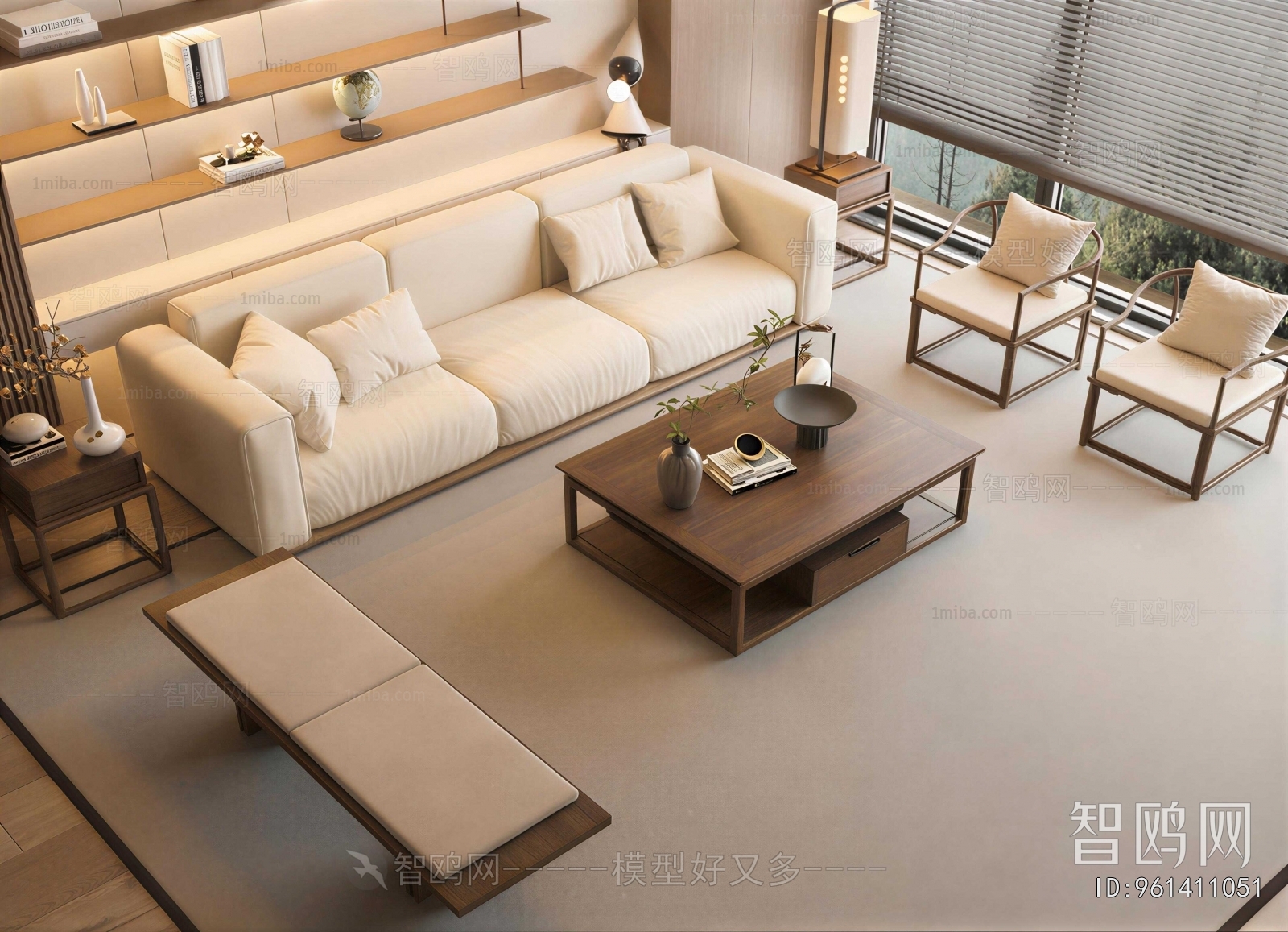 New Chinese Style Sofa Combination