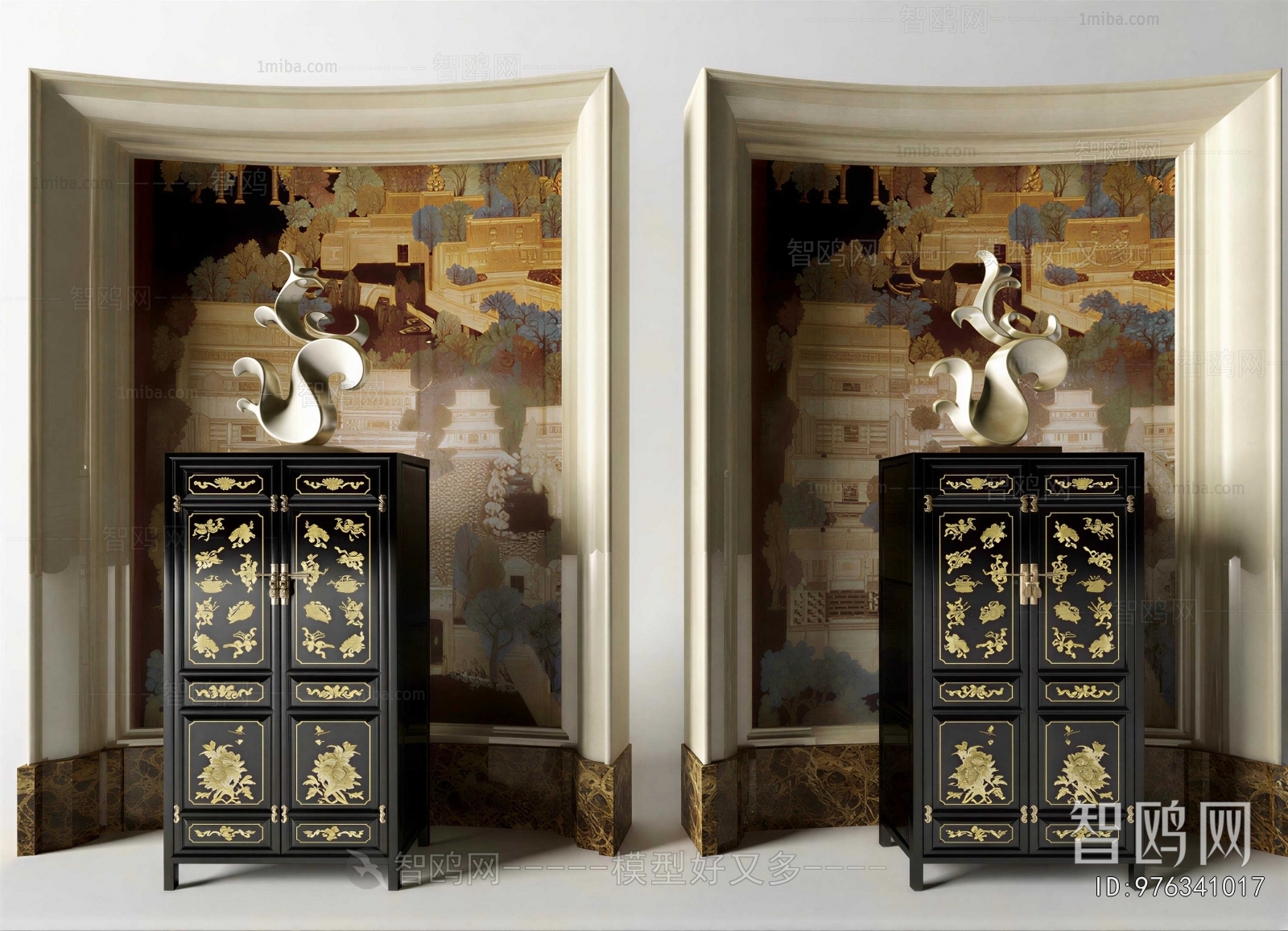 New Chinese Style Decorative Cabinet
