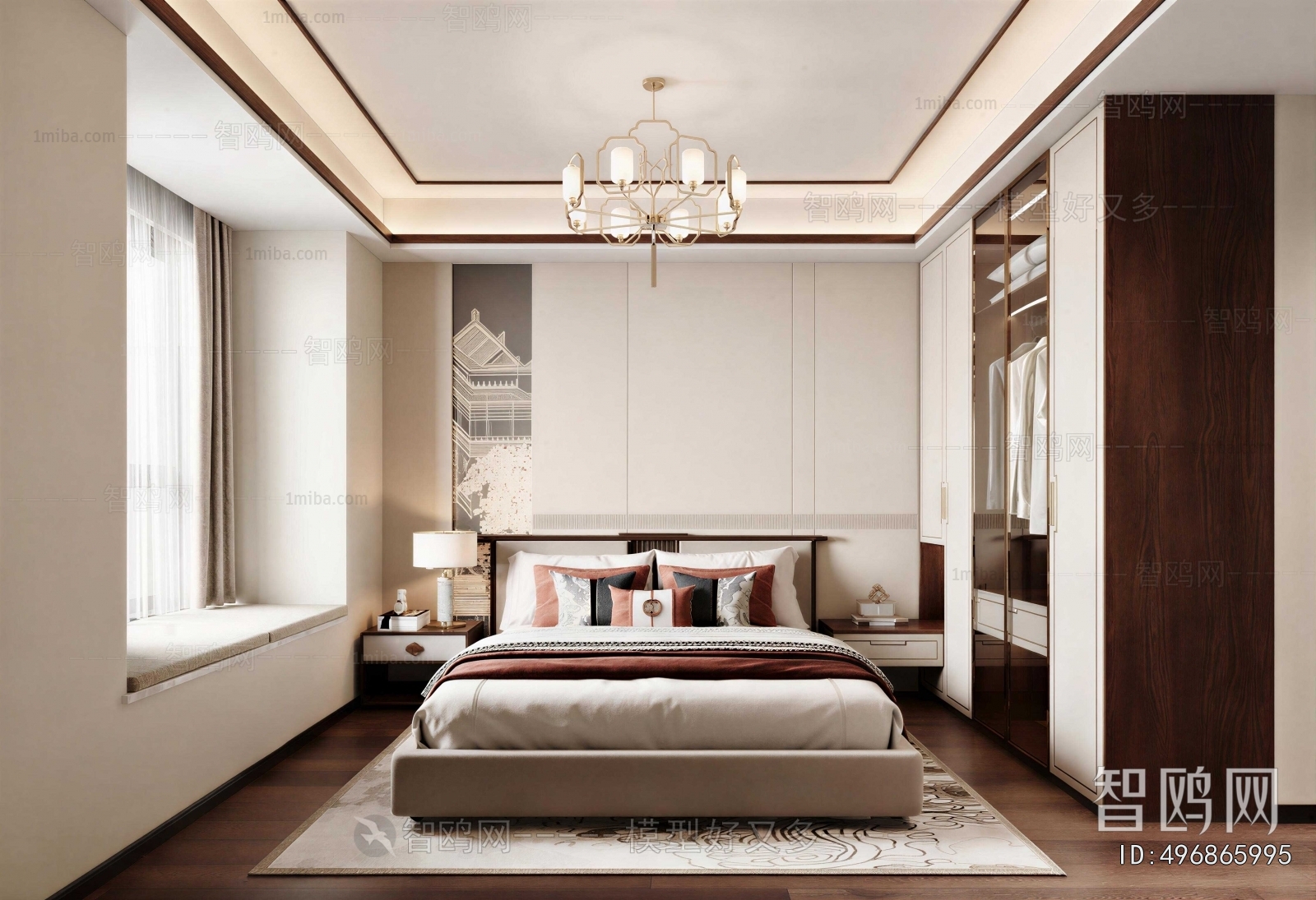New Chinese Style Bedroom