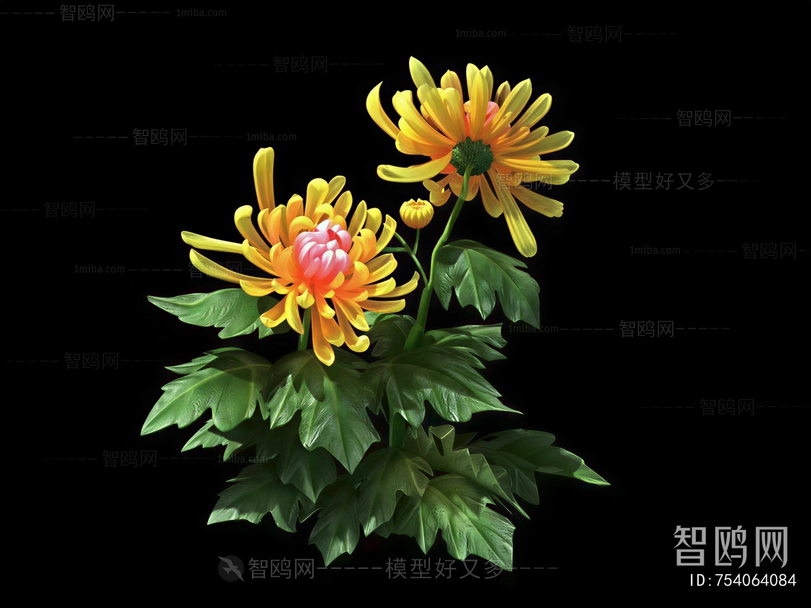 Modern Flowers And Grass