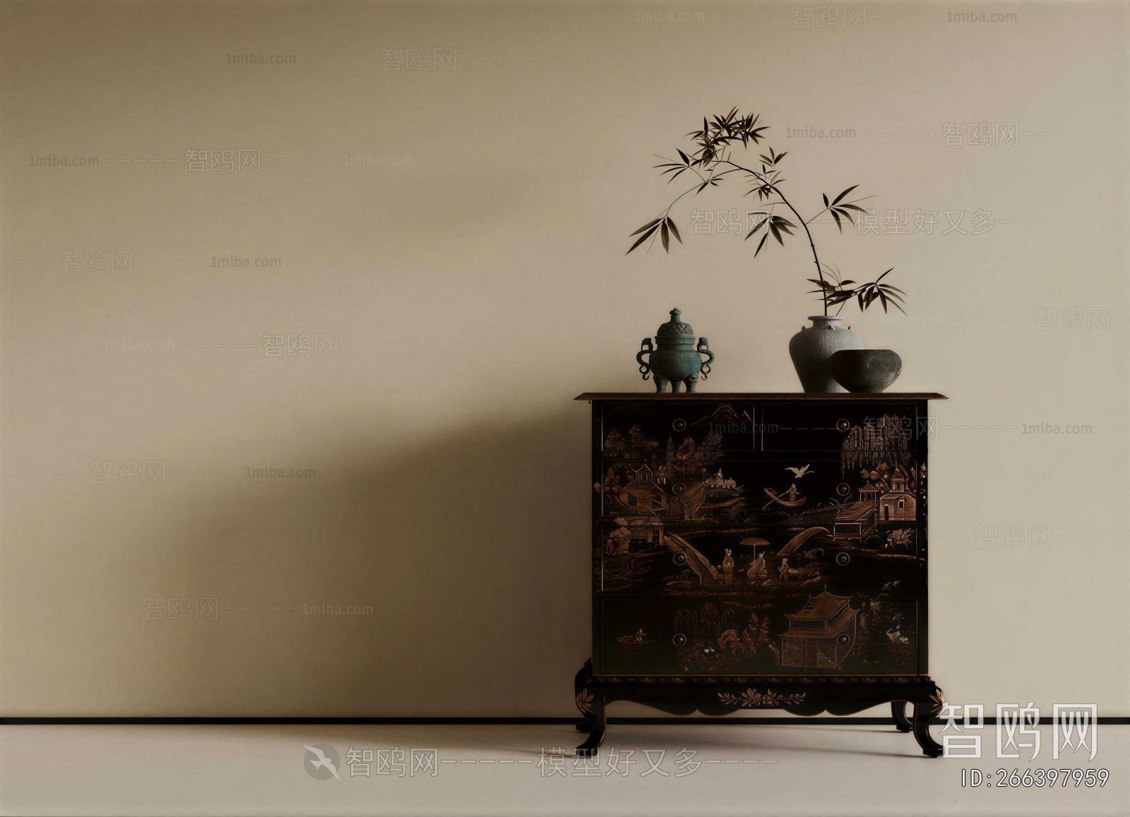 New Chinese Style Decorative Cabinet
