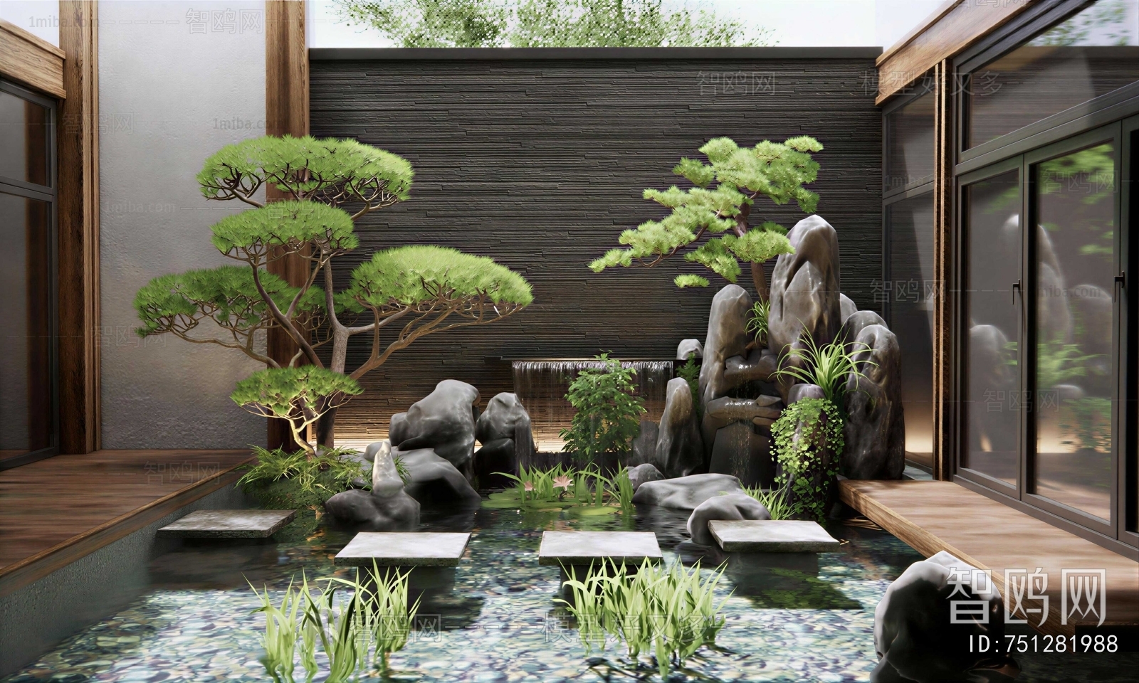 New Chinese Style Courtyard/landscape