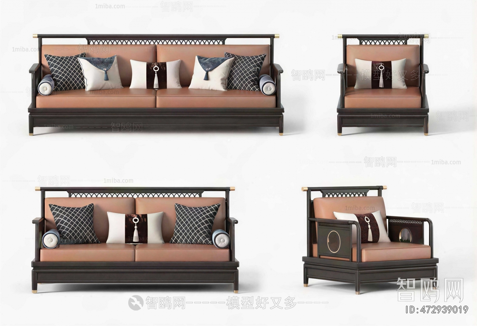 New Chinese Style A Sofa For Two
