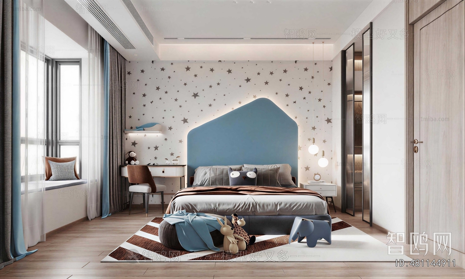 Modern Boy's Room And Son's Room