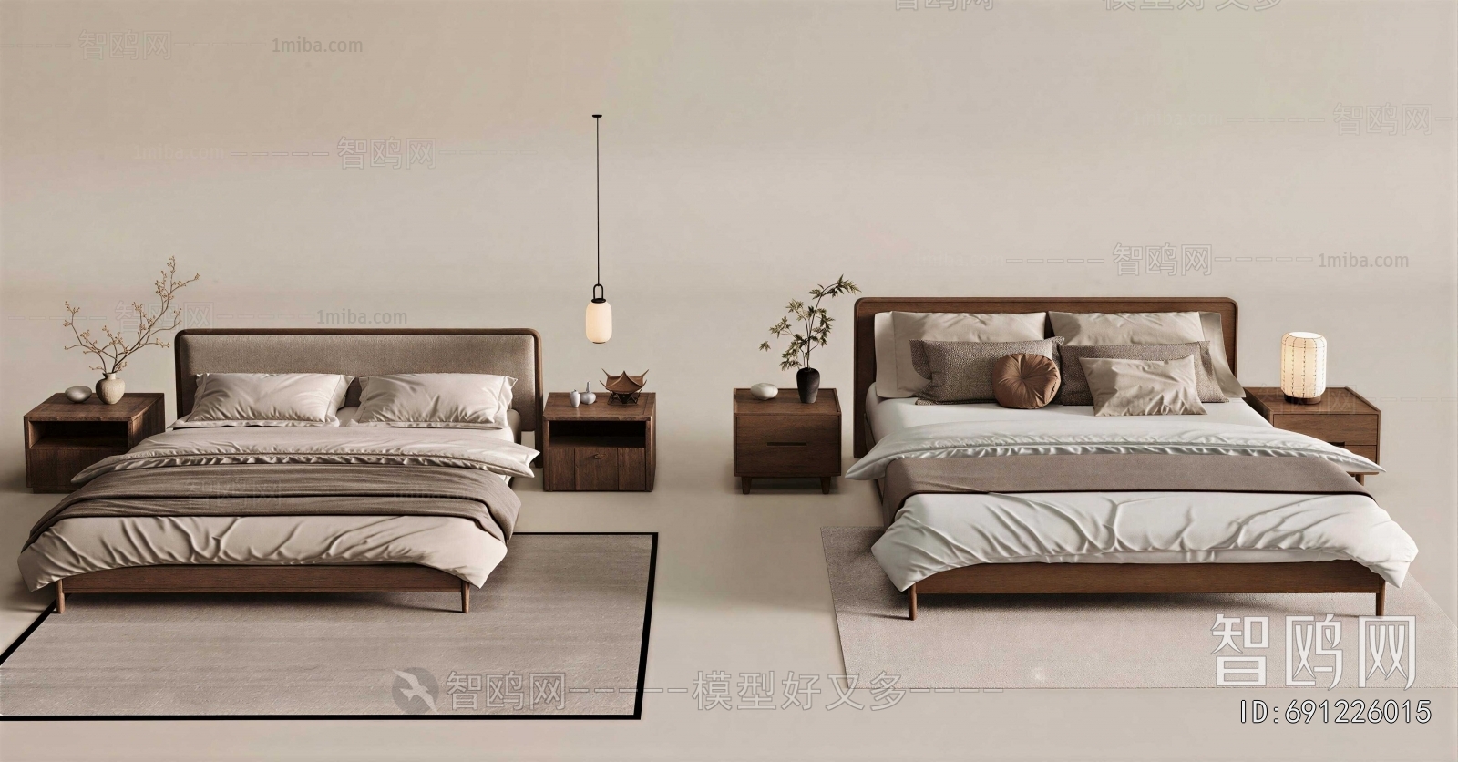 New Chinese Style Double Bed