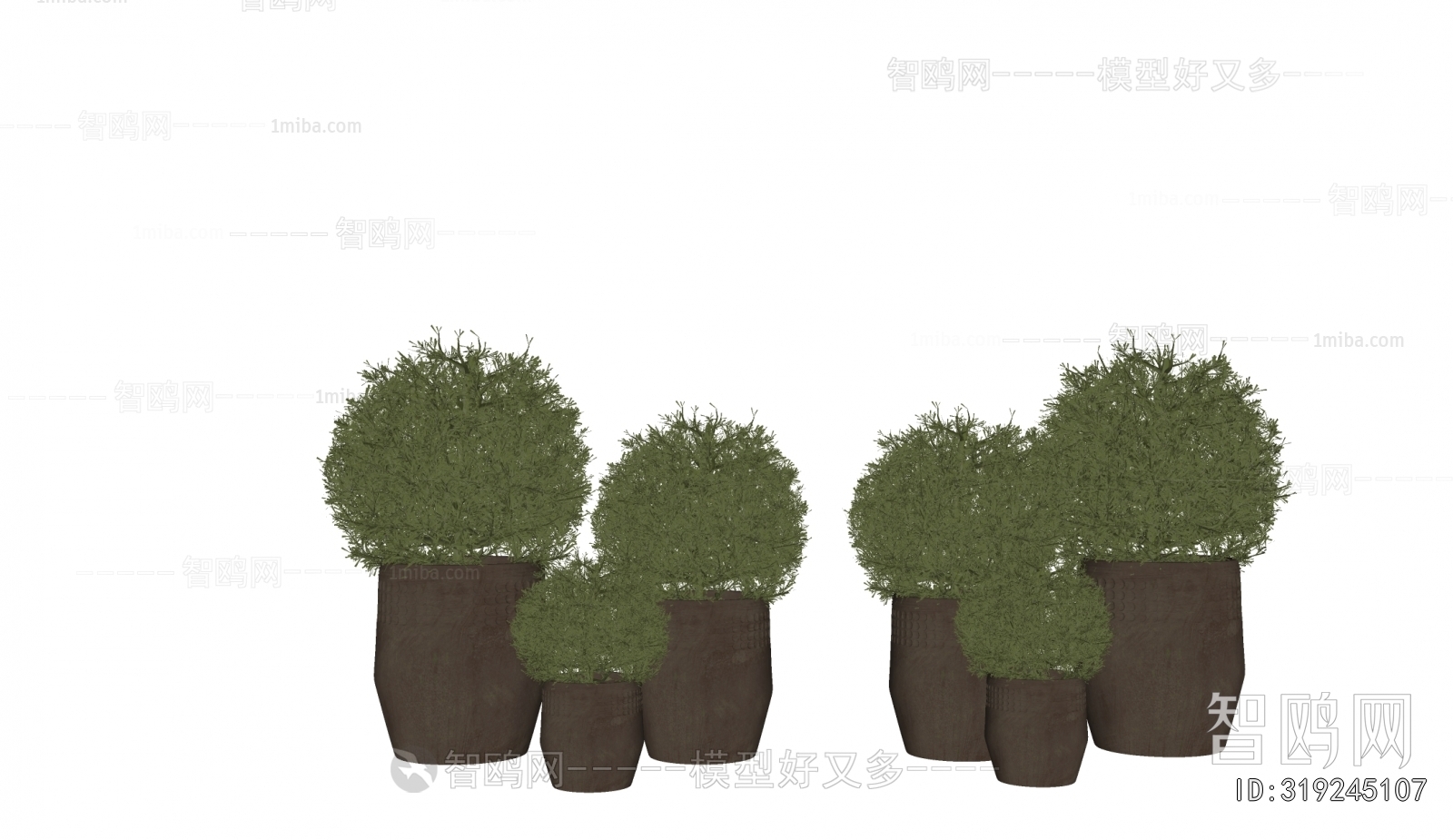 Modern Ground Green Plant Potted Plants