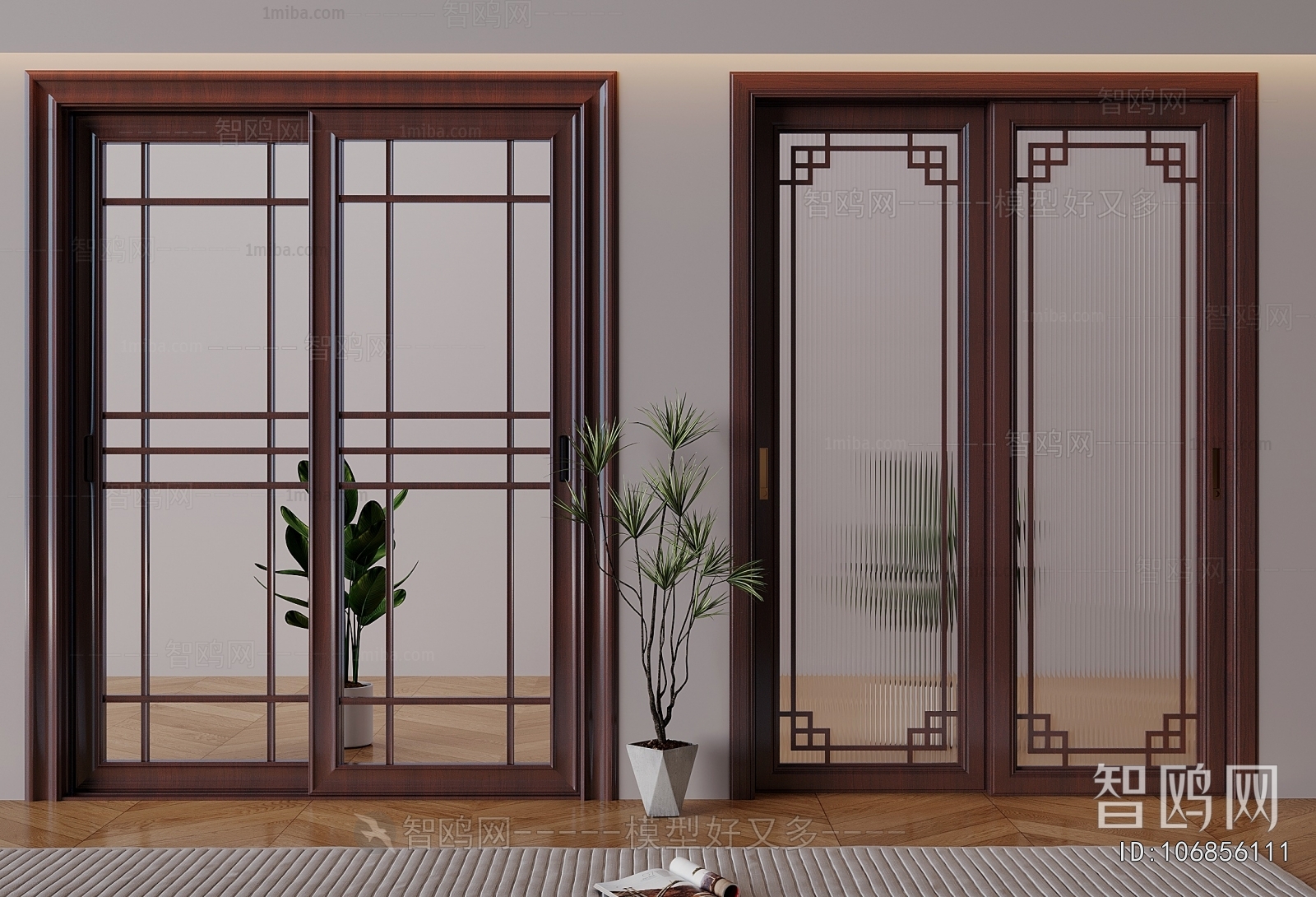 New Chinese Style Sliding Door