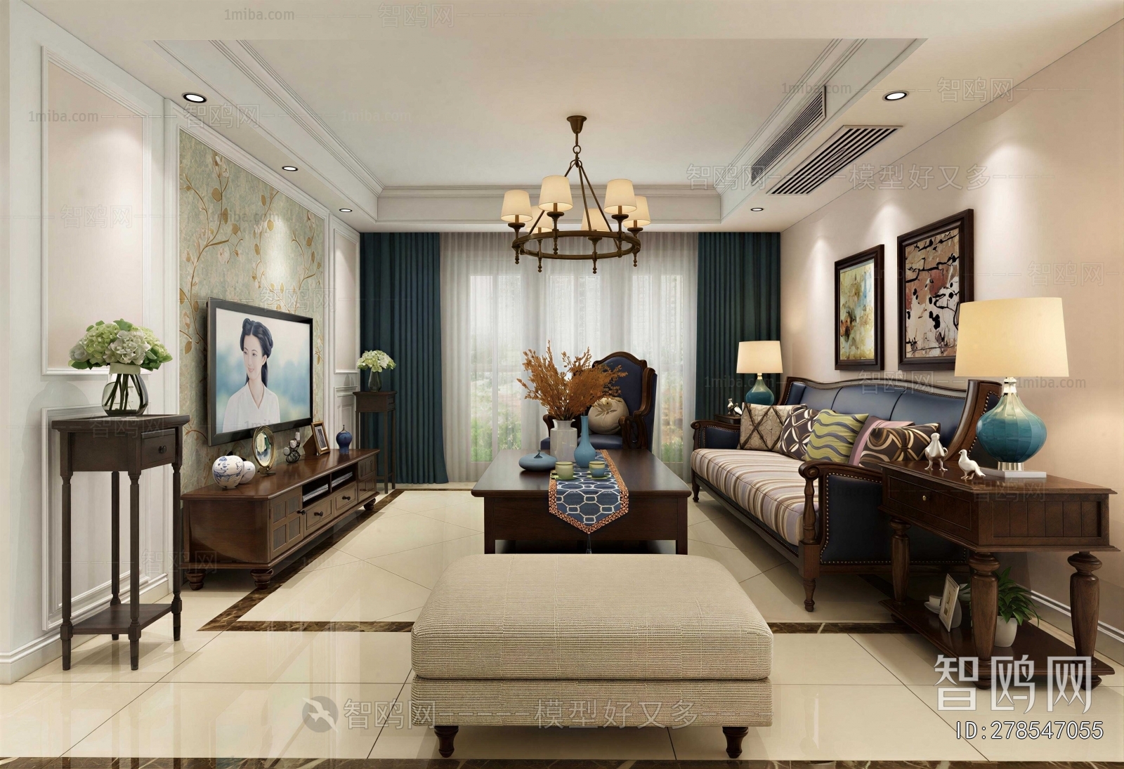 American Style A Living Room