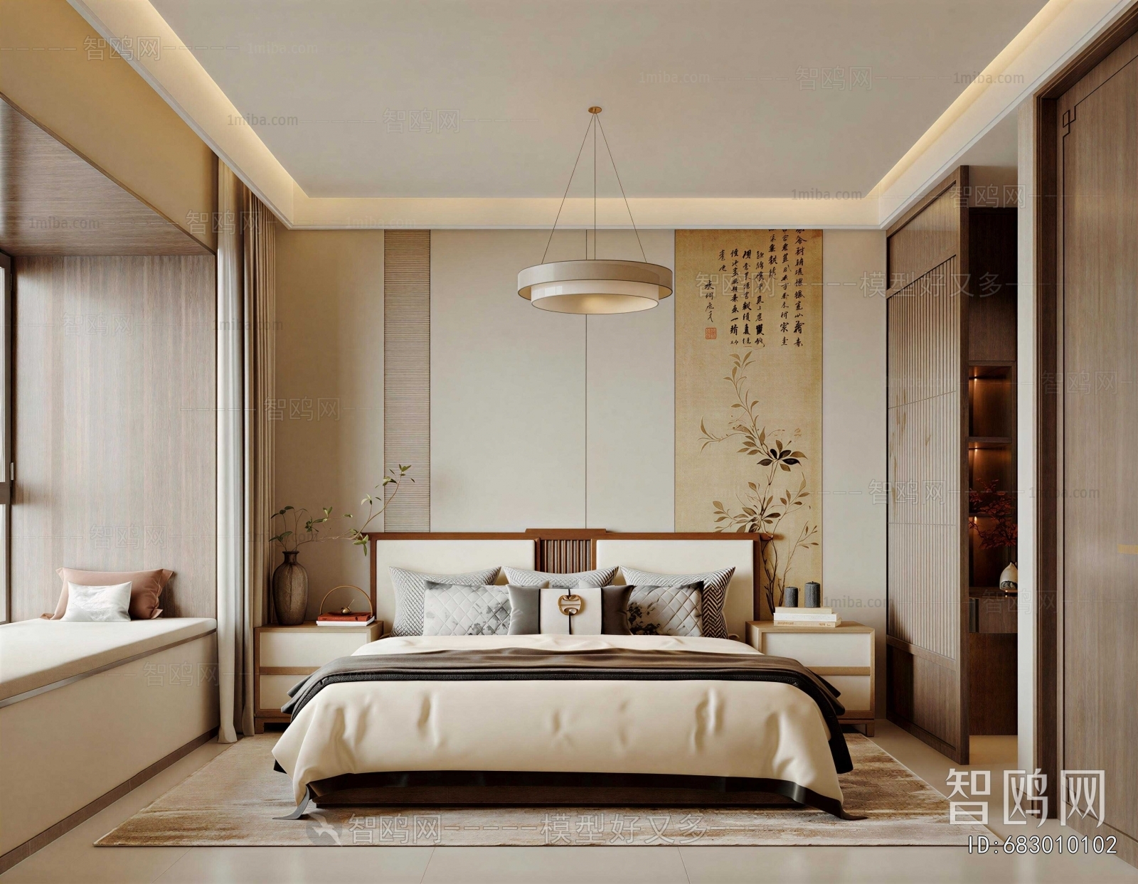 New Chinese Style Bedroom