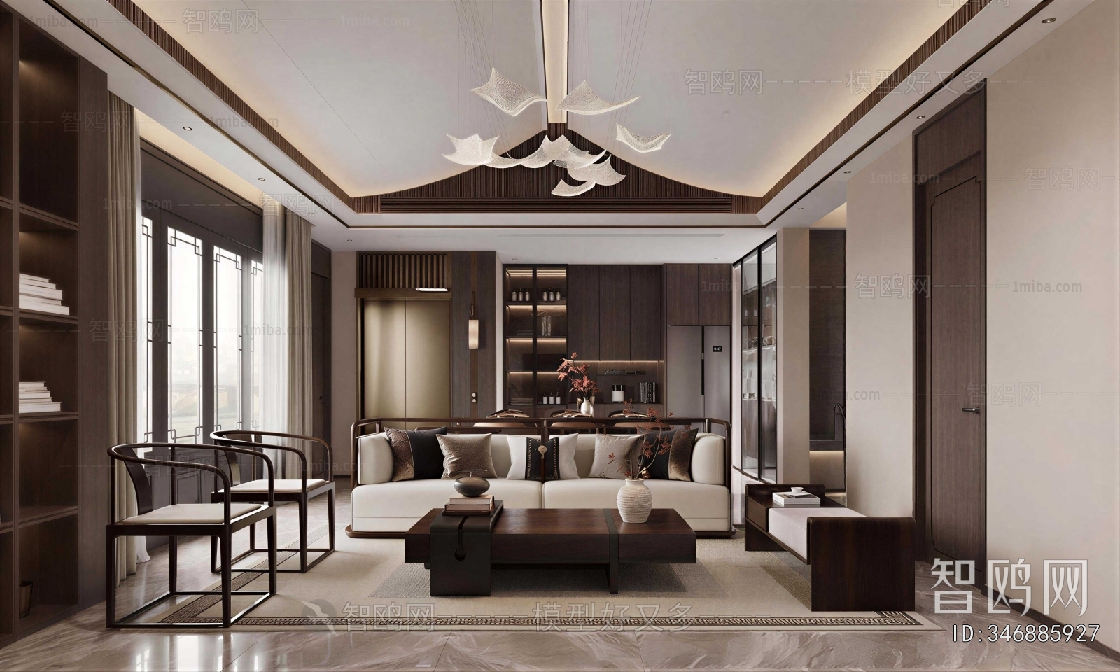 New Chinese Style A Living Room