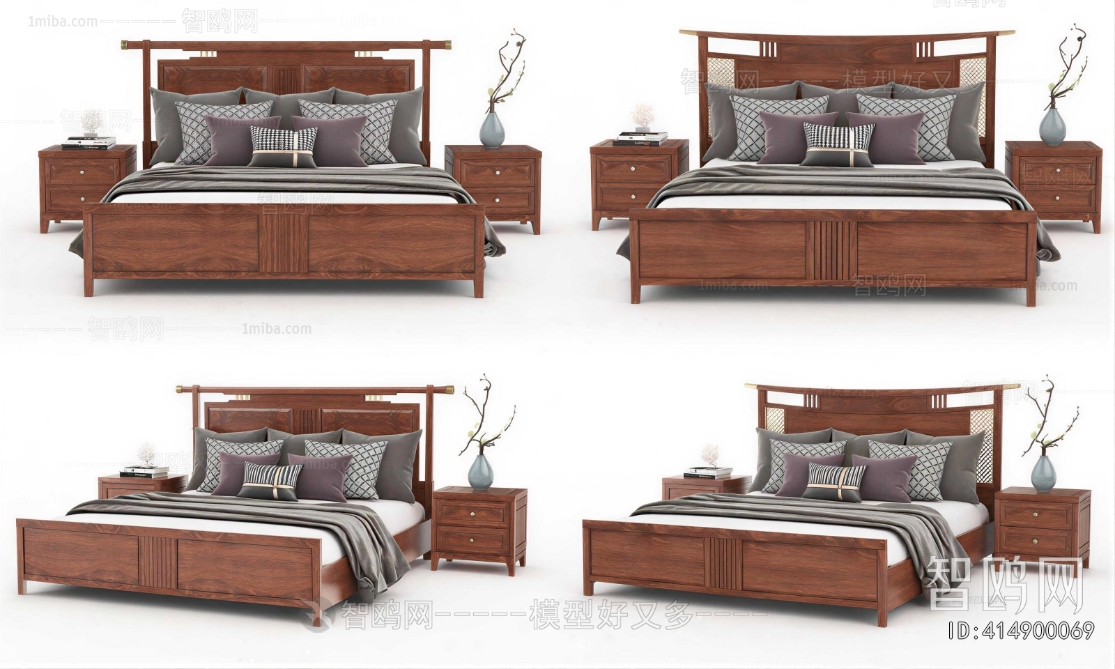 New Chinese Style Double Bed