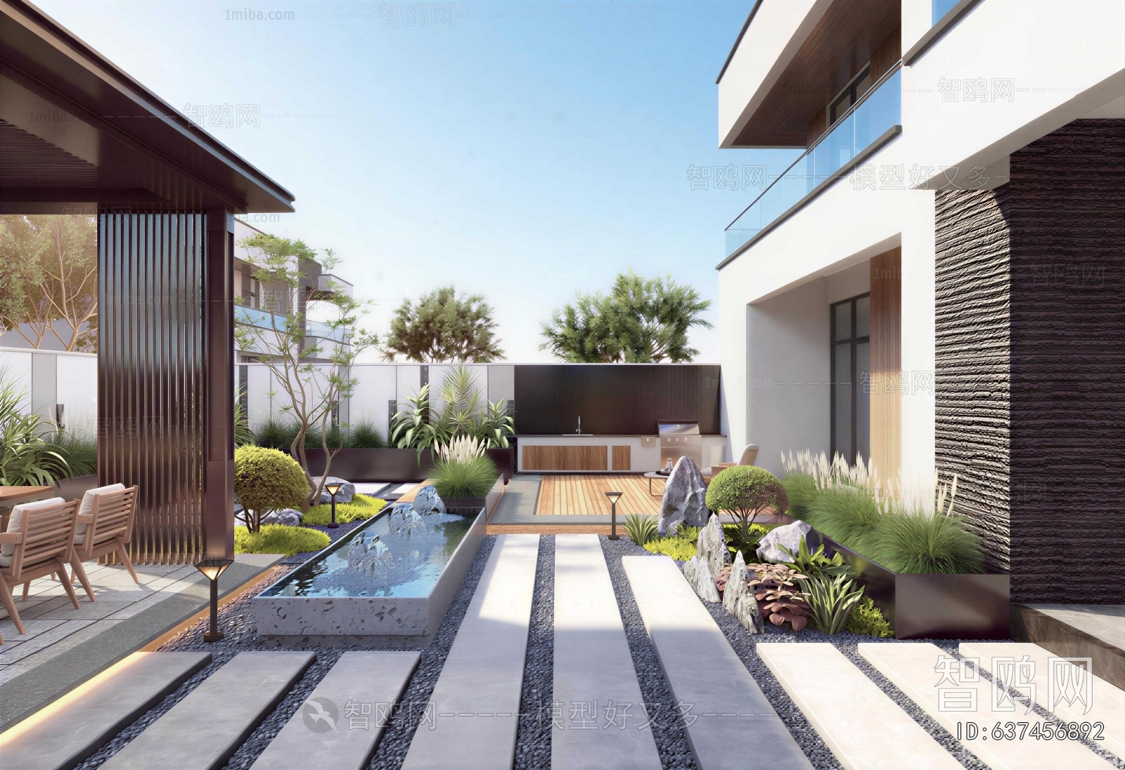 Modern Courtyard/landscape