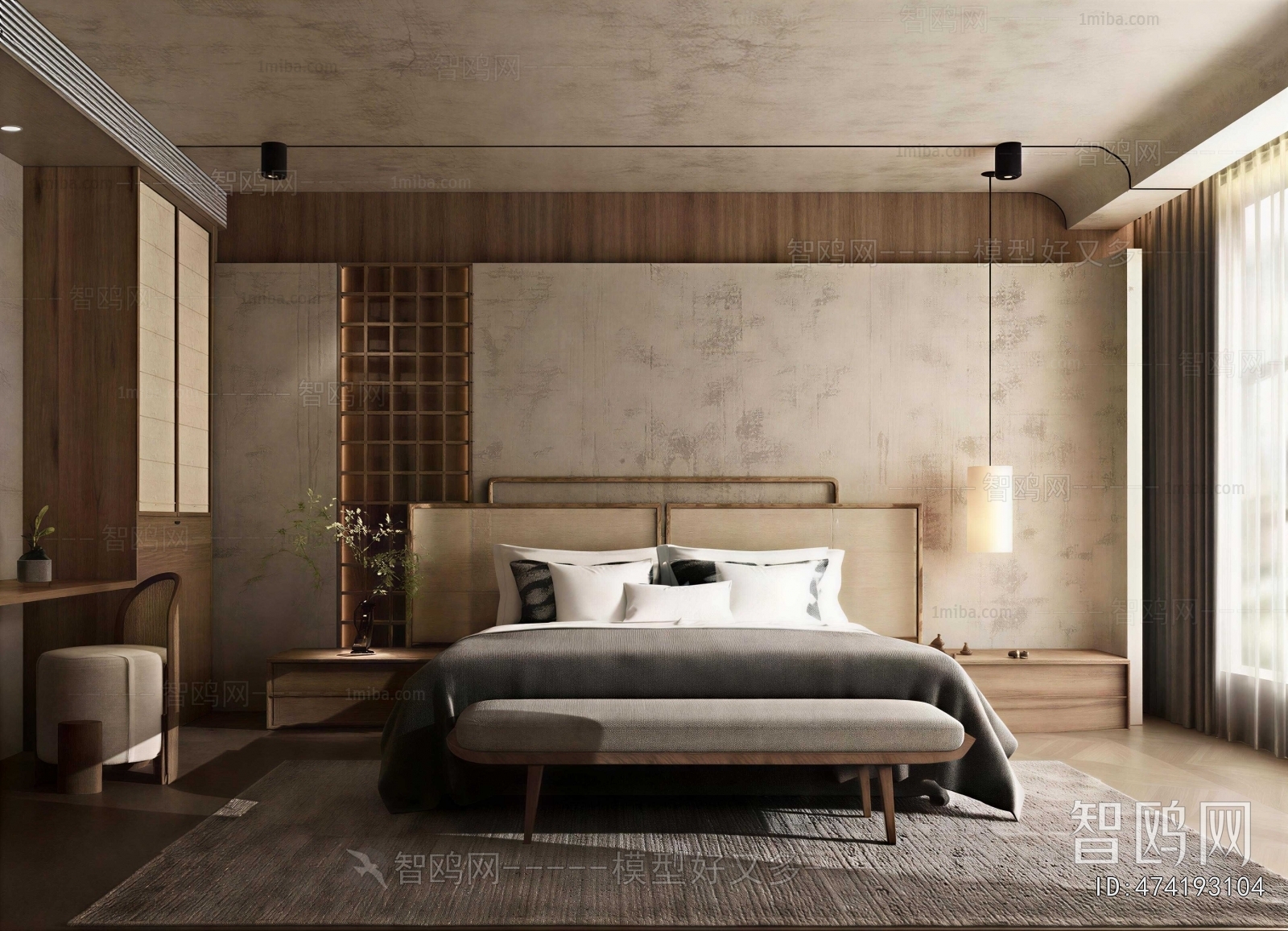 Wabi-sabi Style Bedroom