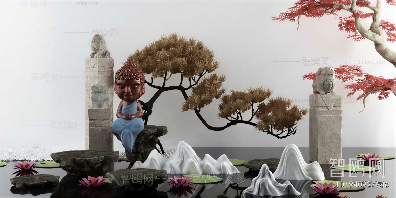 New Chinese Style Plant Landscaping