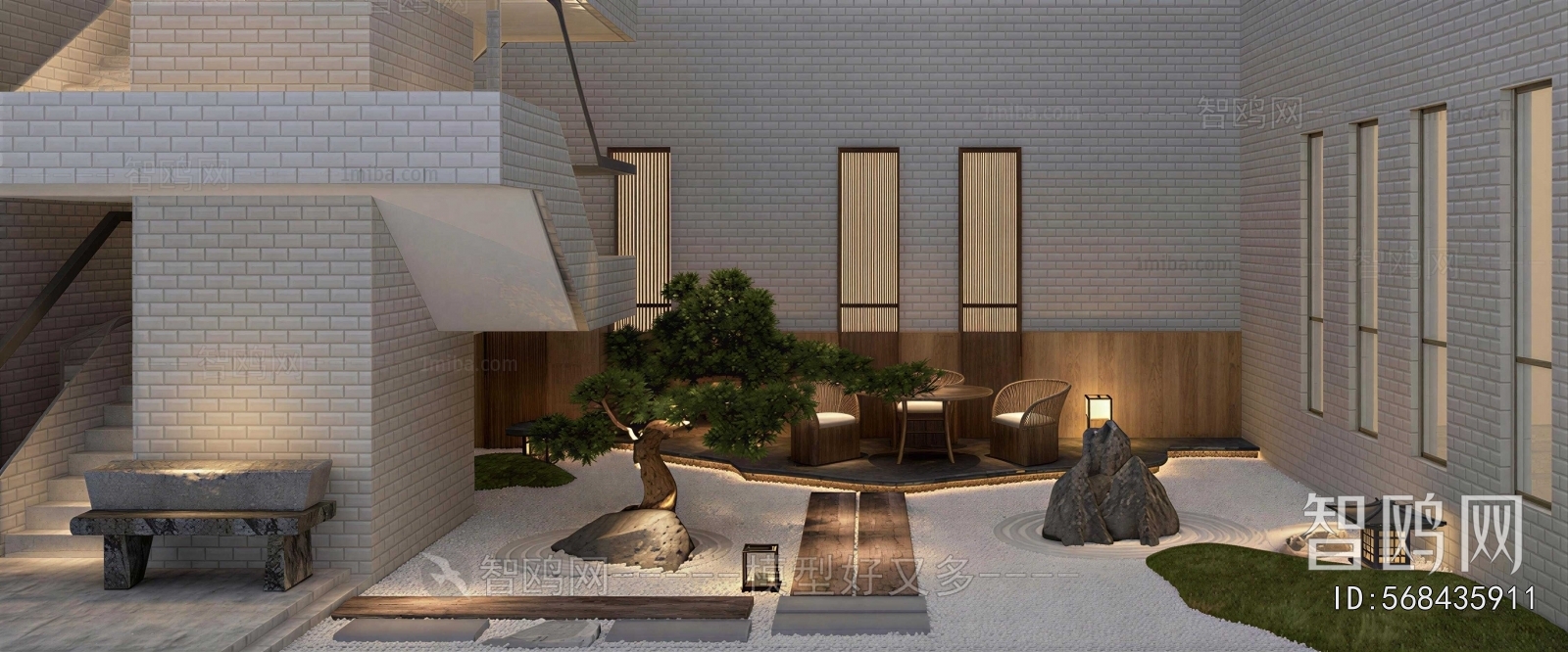 New Chinese Style Courtyard/landscape