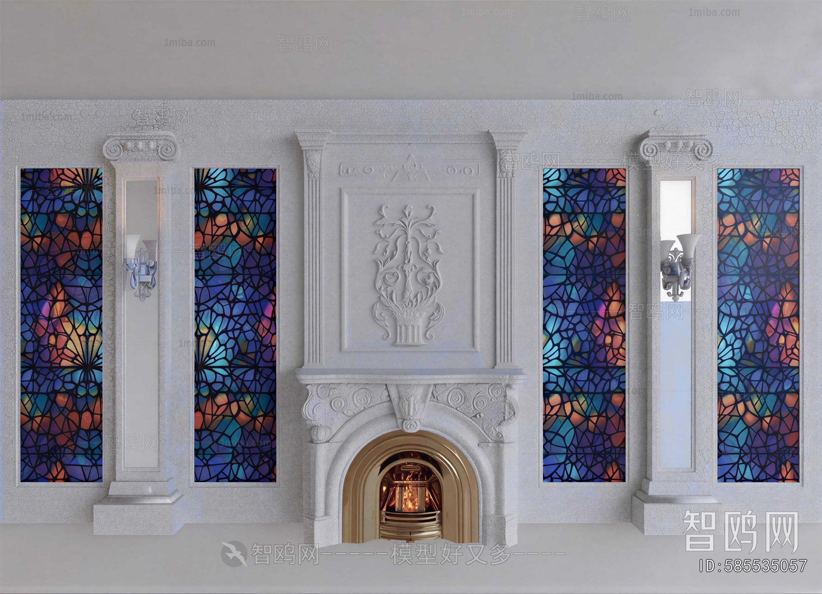 New Classical Style Fireplace