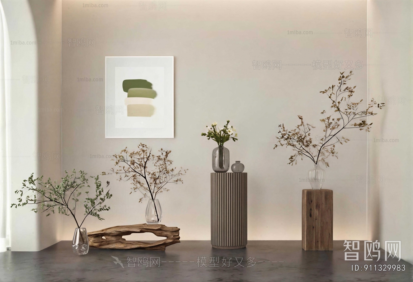 Wabi-sabi Style Aquatic Green Plant