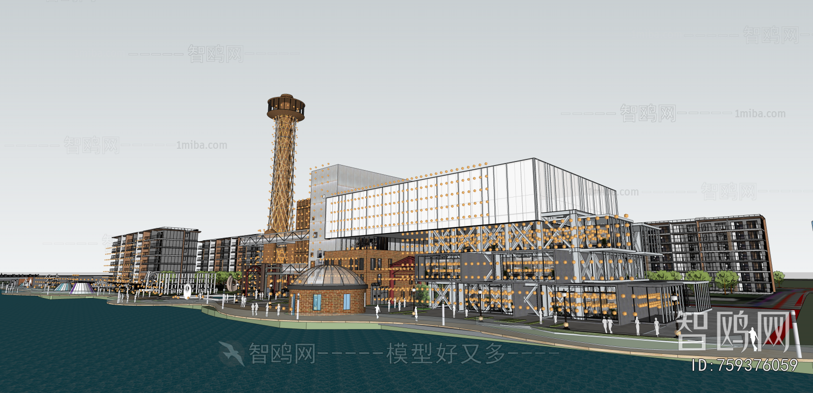 Modern Architectural Bird's-eye View Planning