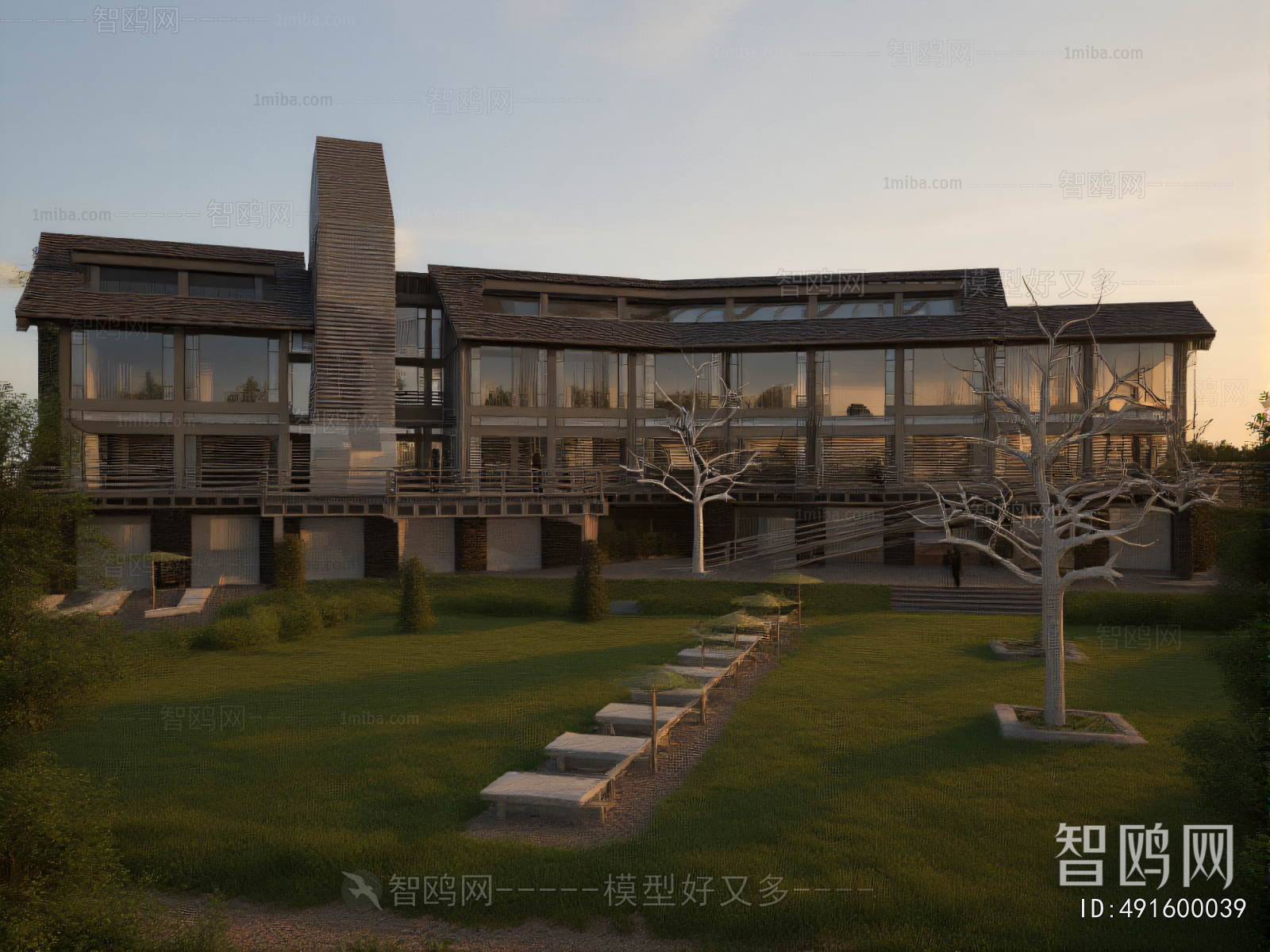 New Chinese Style Appearance Of Commercial Building