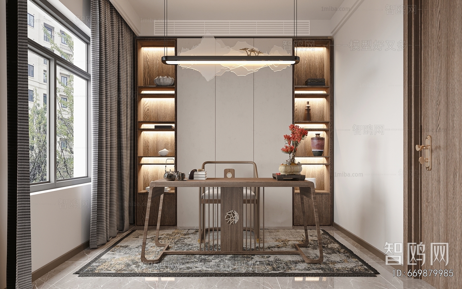 New Chinese Style Bedroom