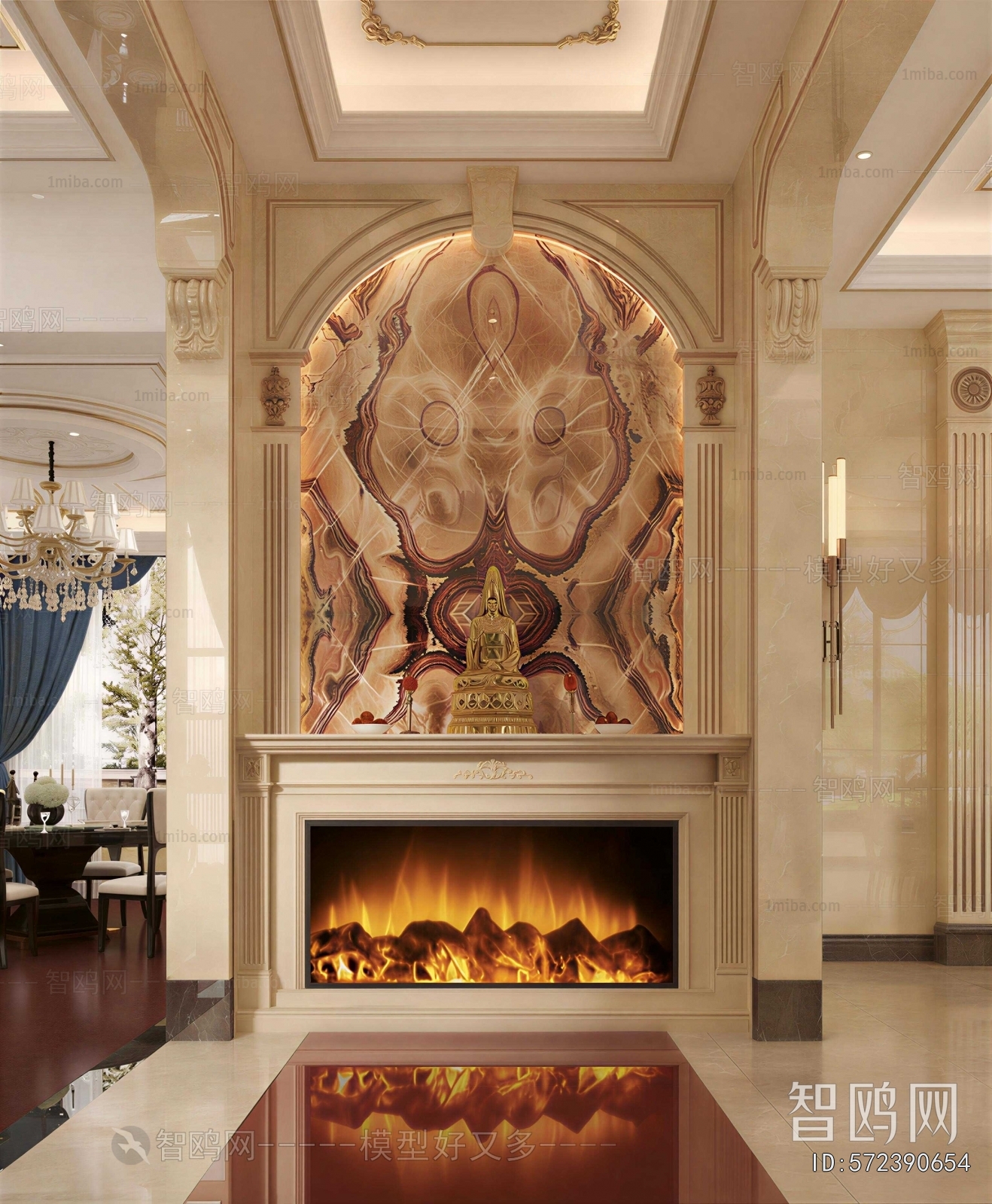 European Style Fireplace