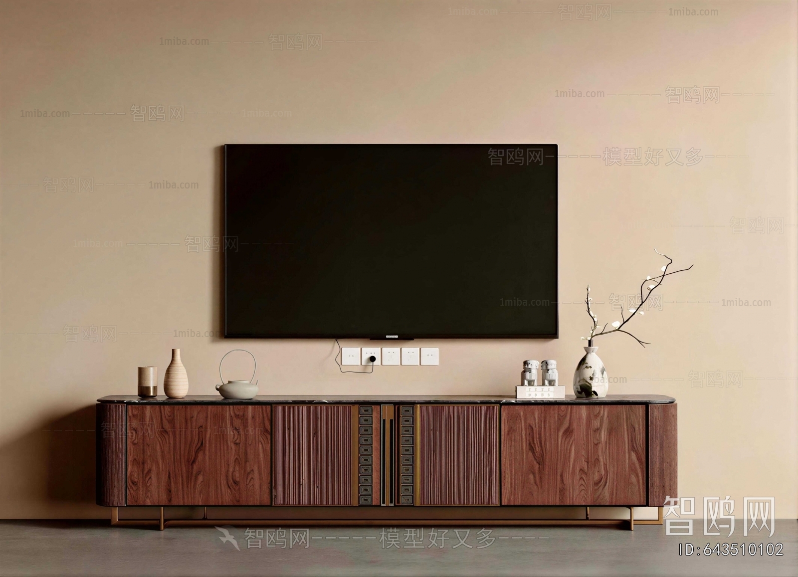 New Chinese Style TV Cabinet