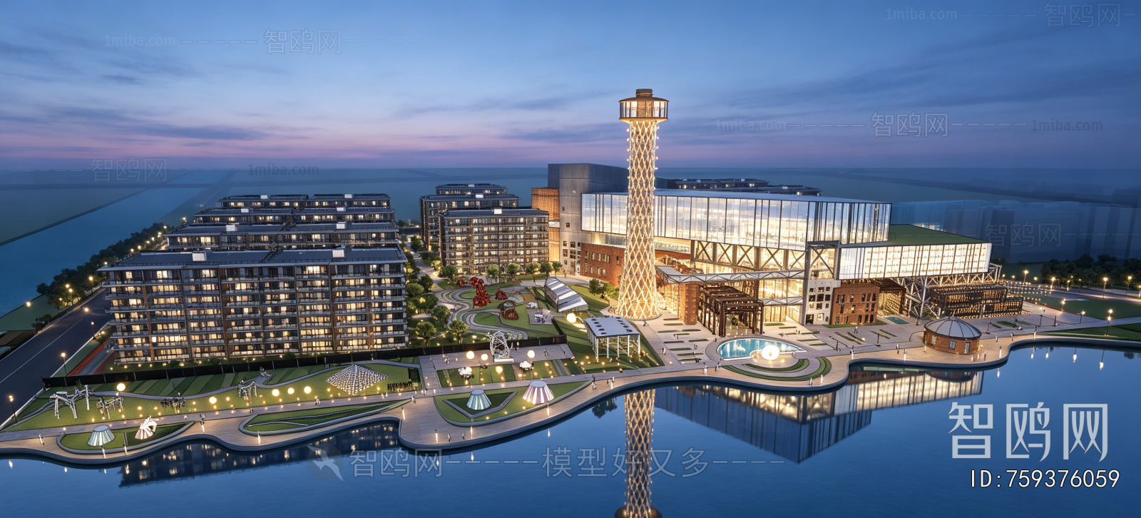 Modern Architectural Bird's-eye View Planning