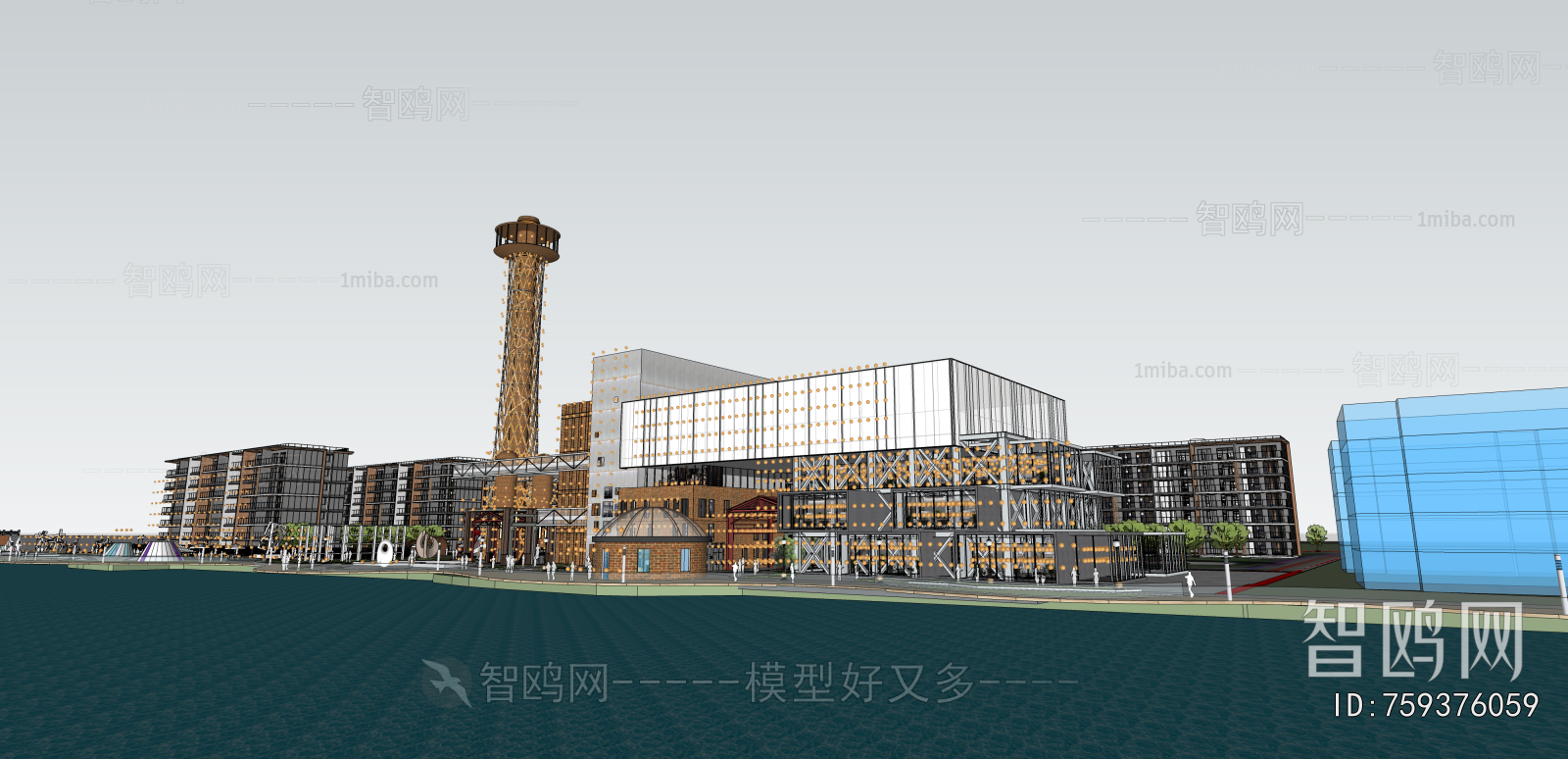 Modern Architectural Bird's-eye View Planning