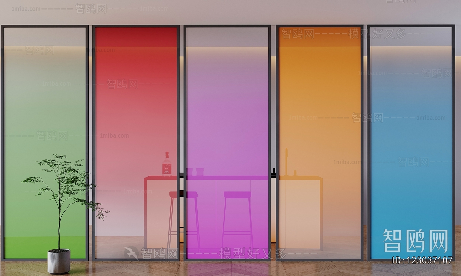 Modern Glass Screen Partition