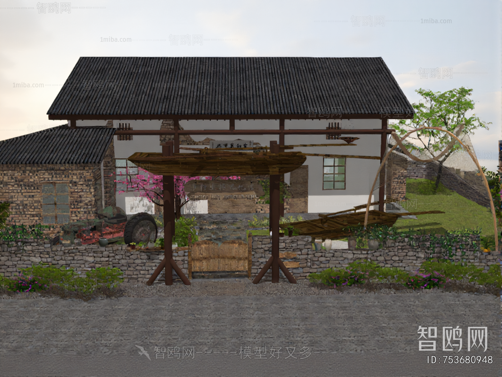 New Chinese Style Appearance Of Commercial Building