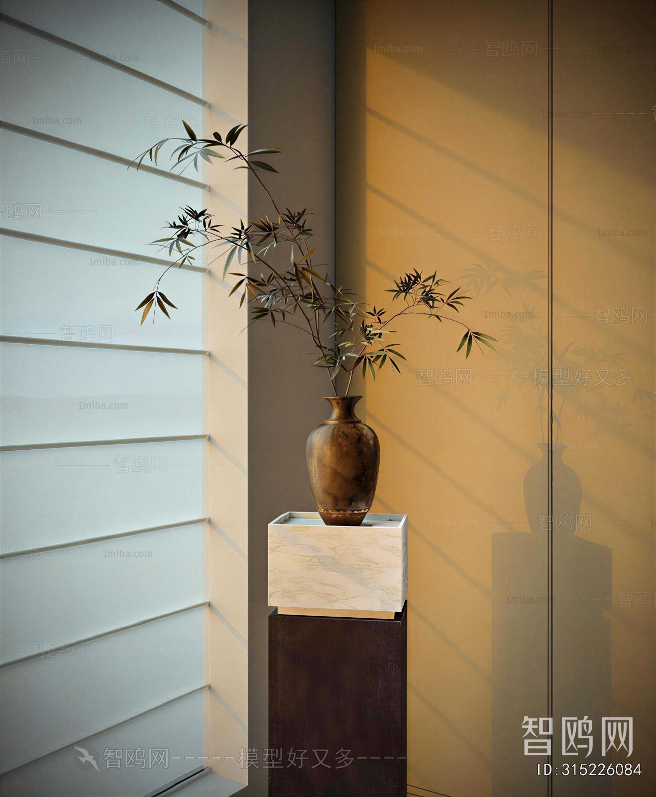 Wabi-sabi Style Aquatic Green Plant