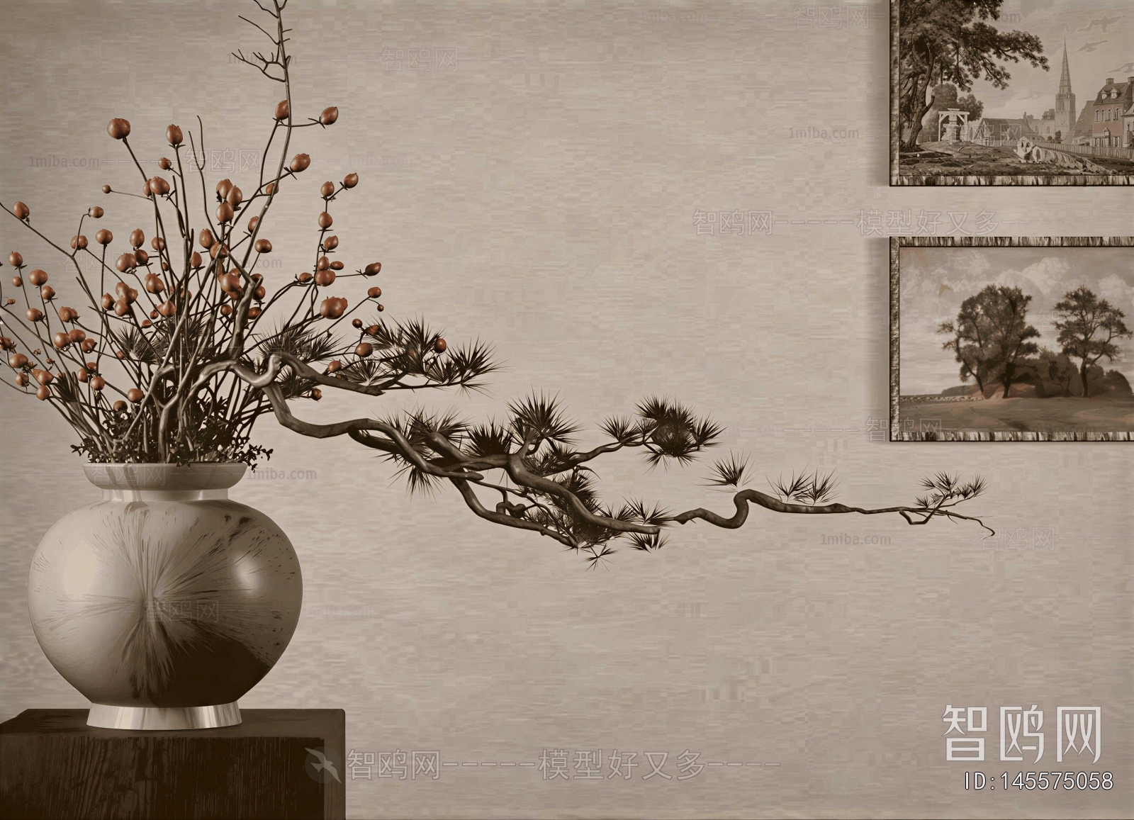 New Chinese Style Flower Arrangement