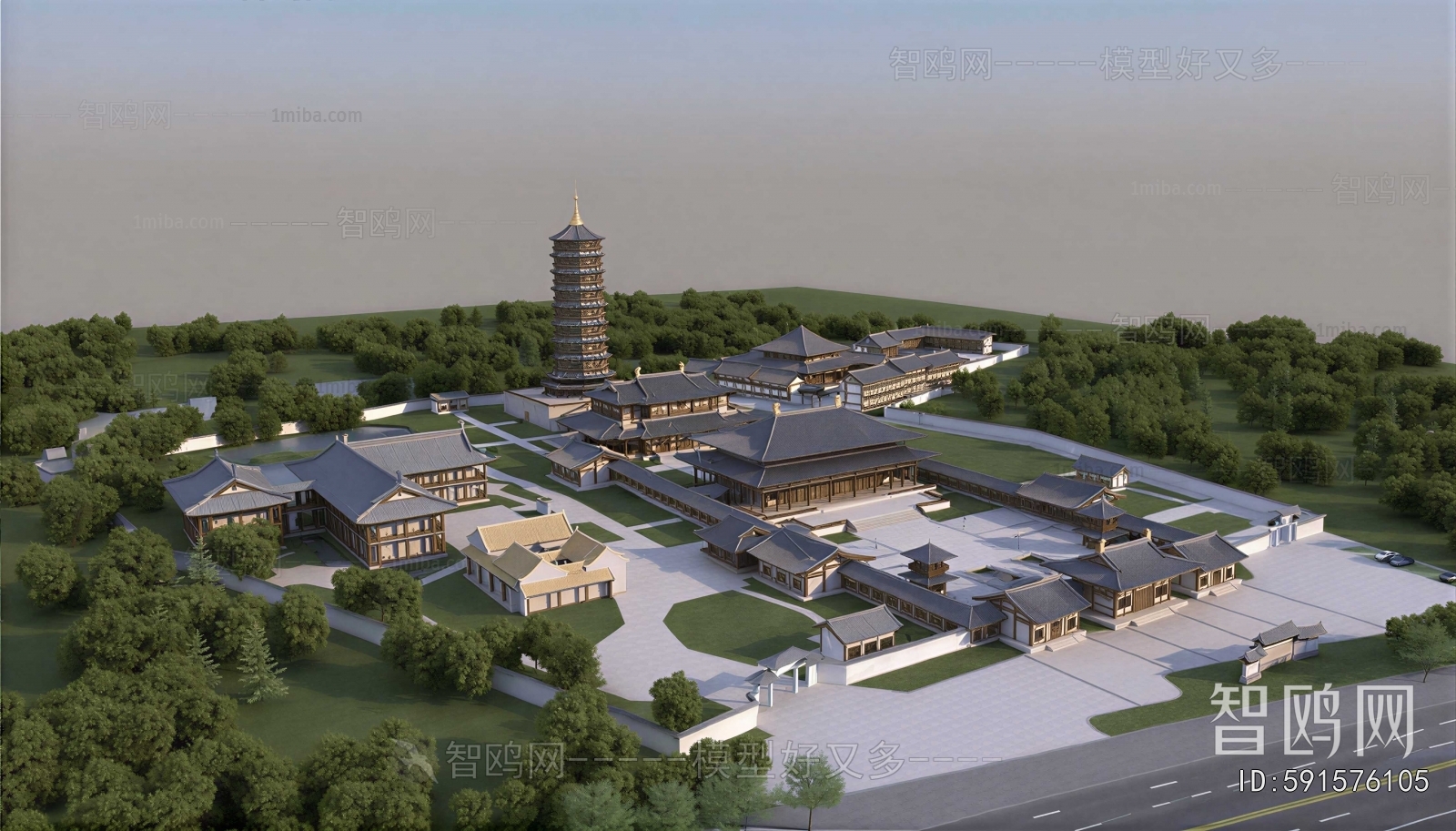 Chinese Style Architectural Bird's-eye View Planning