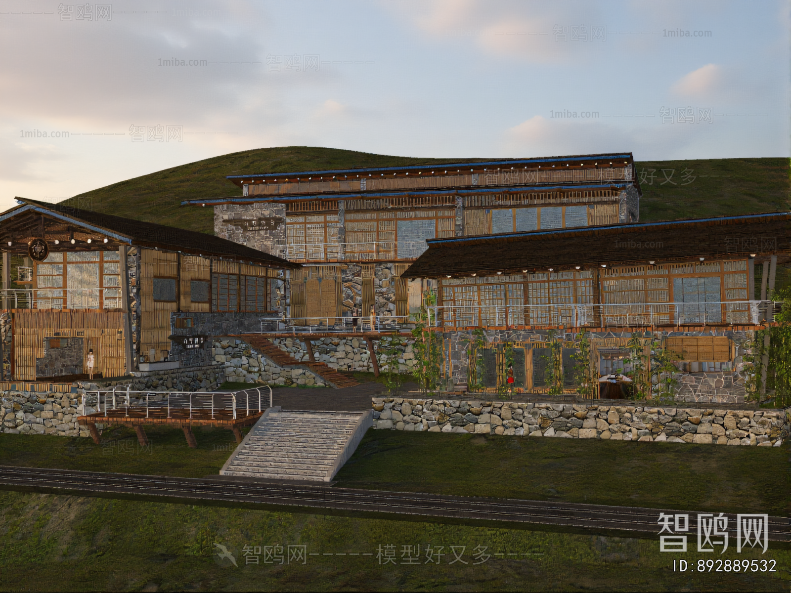 New Chinese Style Appearance Of Commercial Building