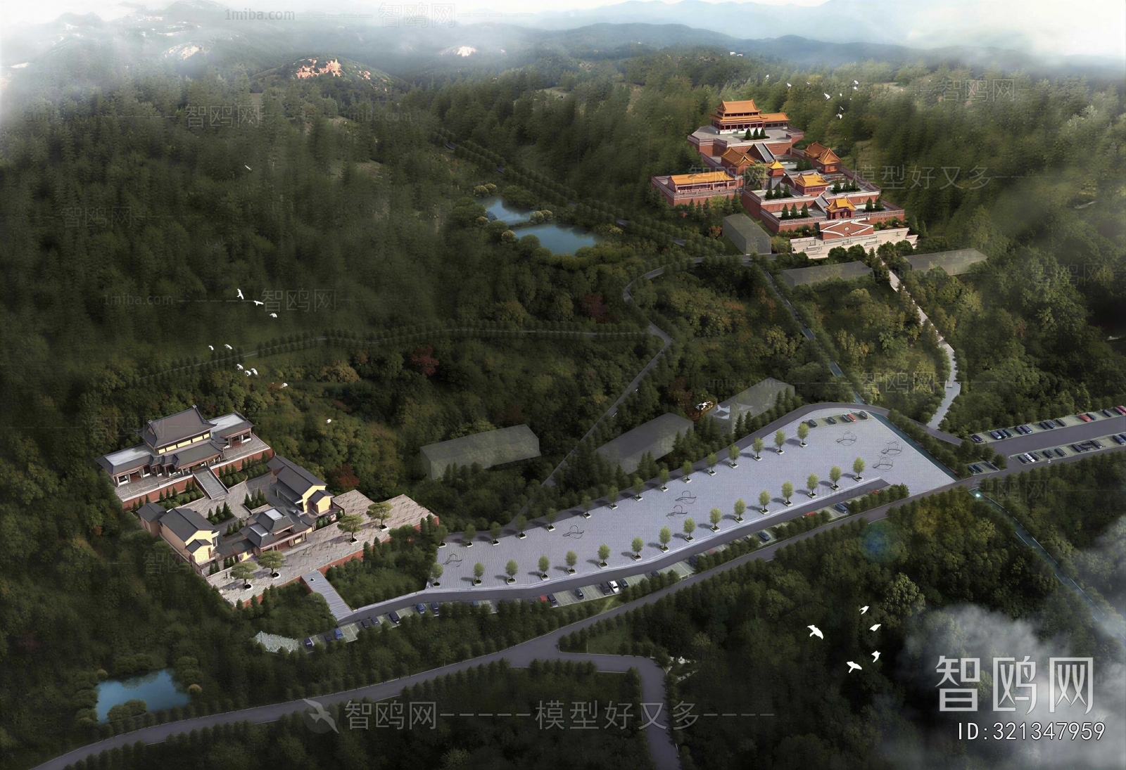 Chinese Style Architectural Bird's-eye View Planning