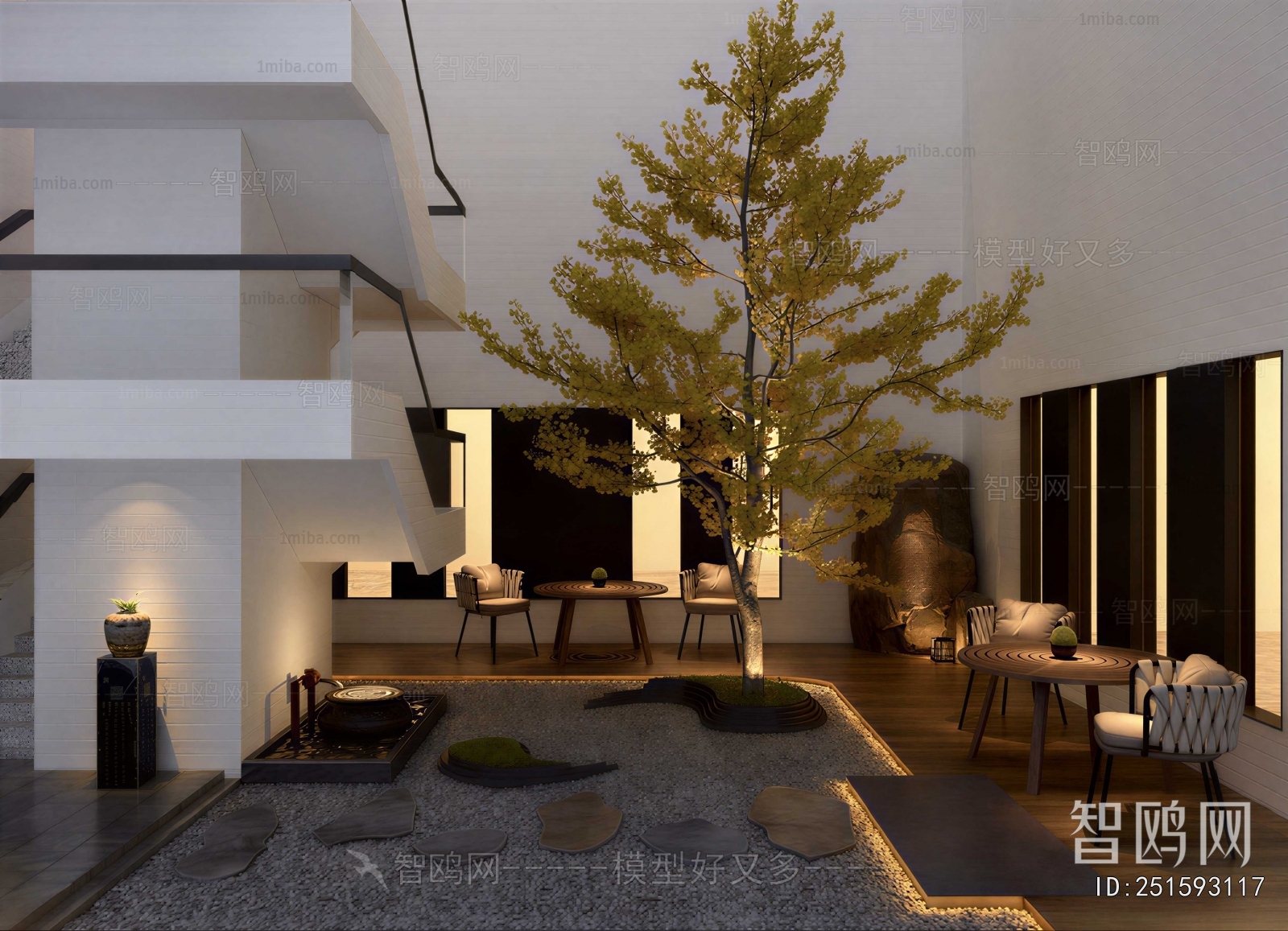 New Chinese Style Courtyard/landscape