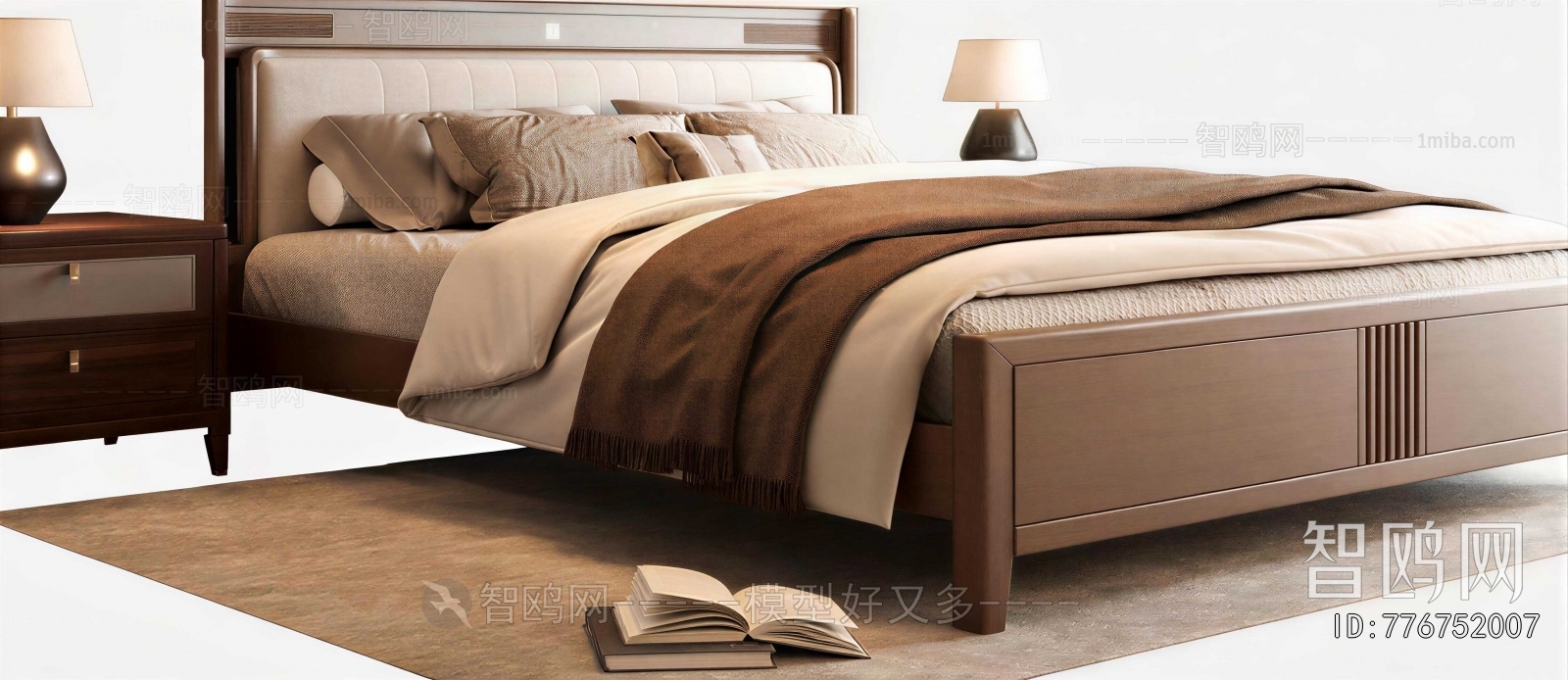 New Chinese Style Double Bed