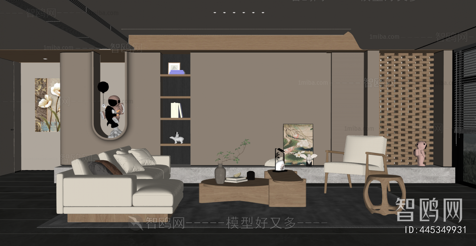 New Chinese Style A Living Room