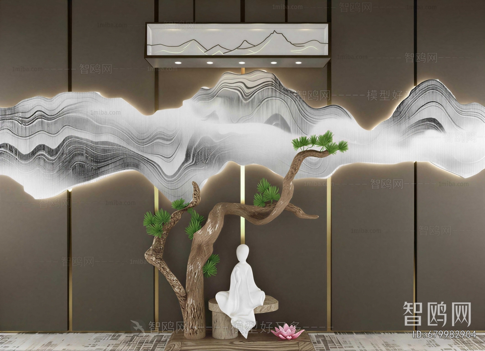 New Chinese Style TV Wall