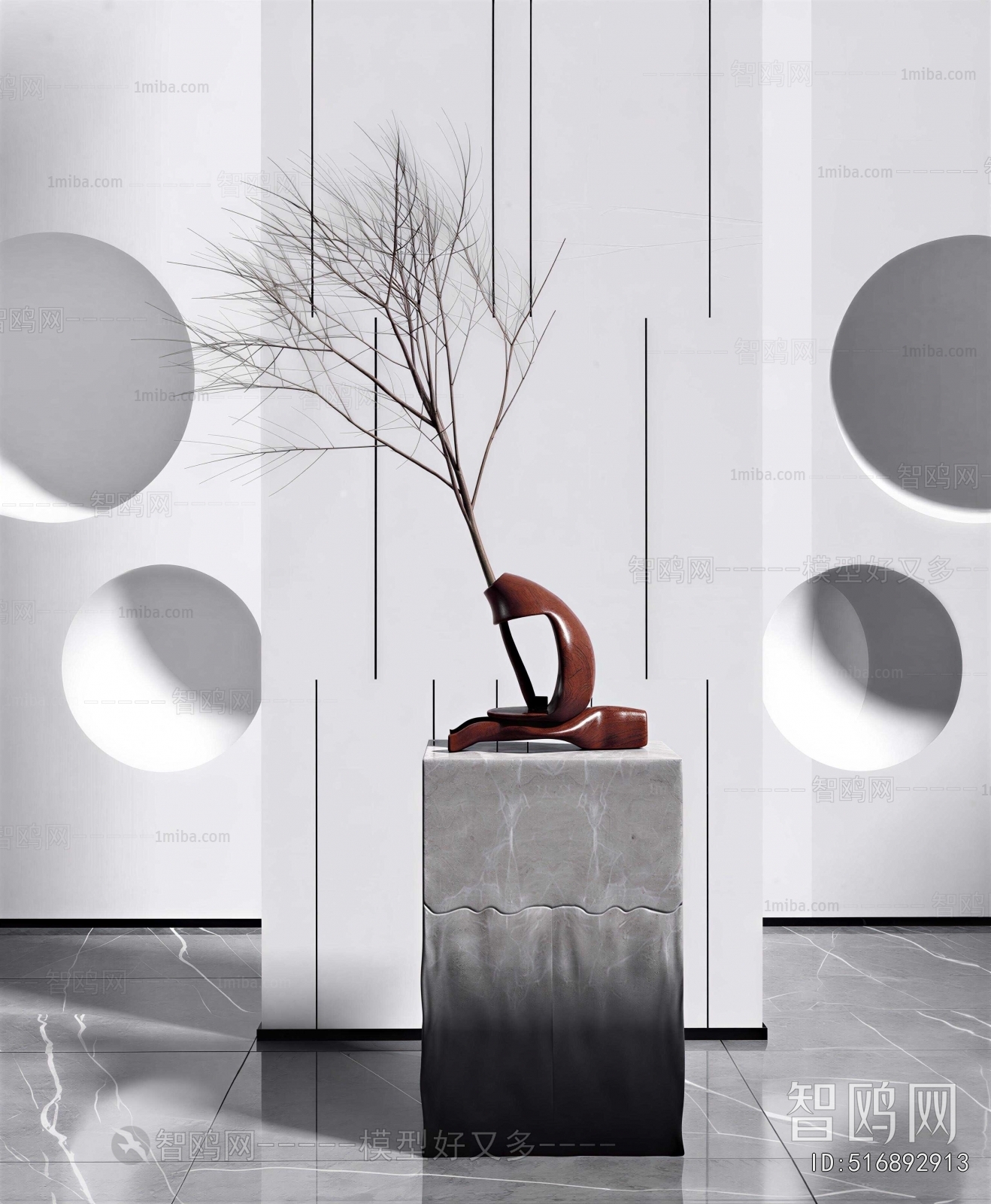 New Chinese Style Potted Green Plant
