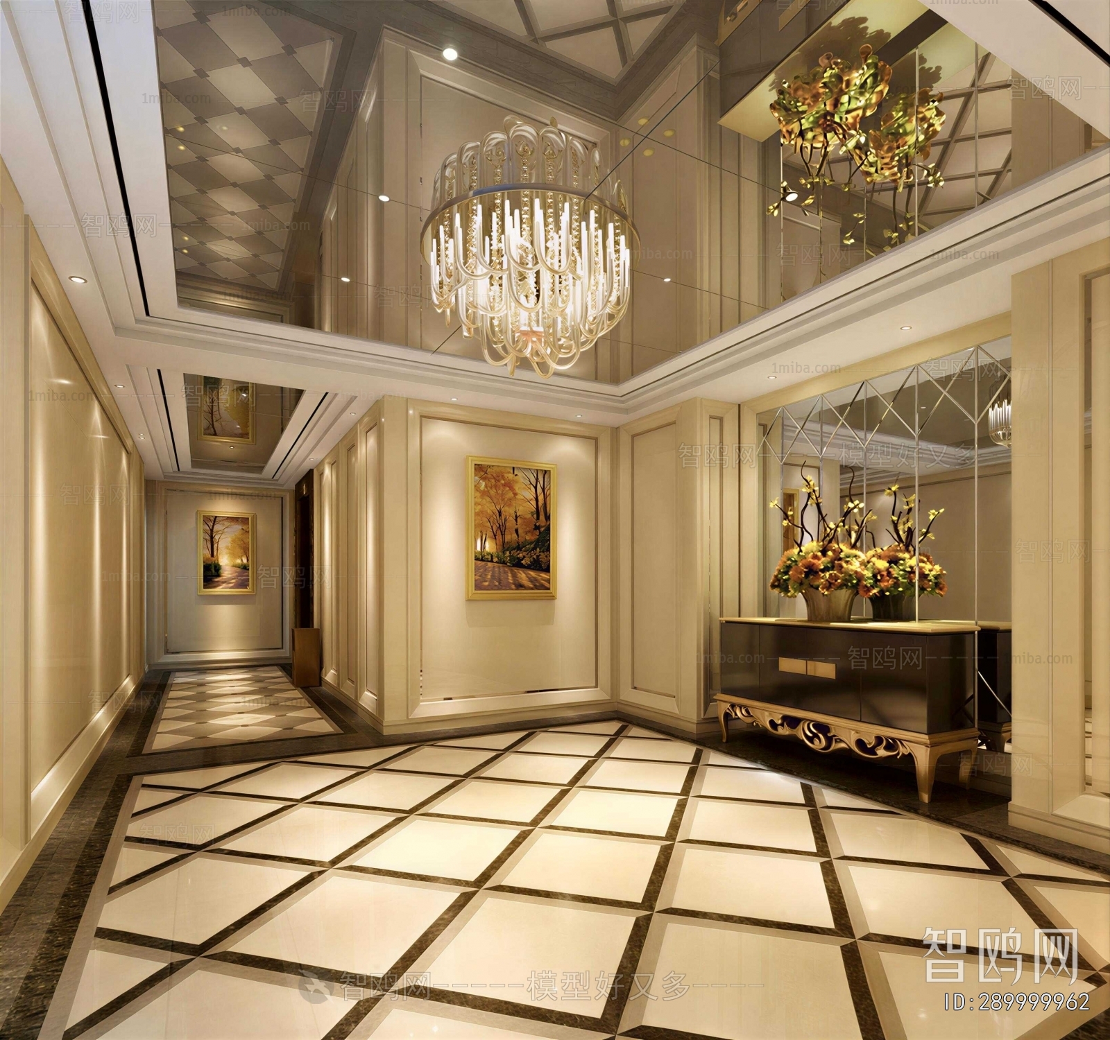 New Classical Style Hallway