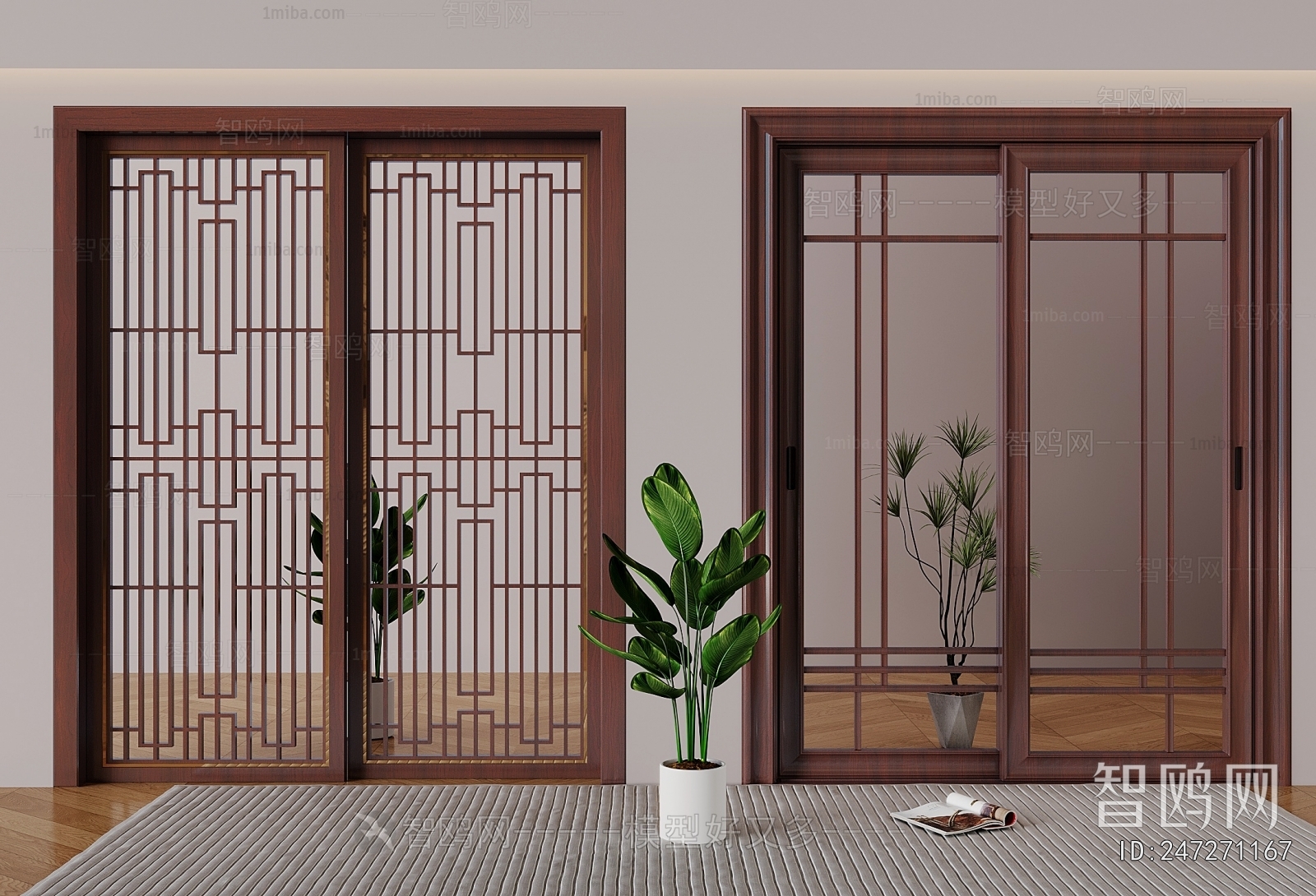 New Chinese Style Sliding Door