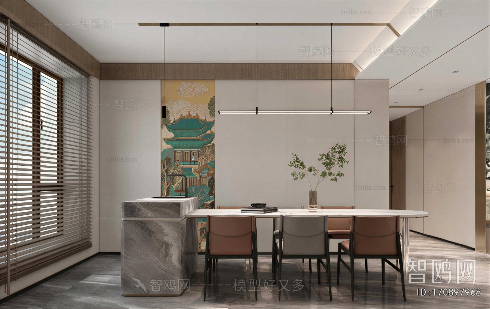 New Chinese Style Dining Room