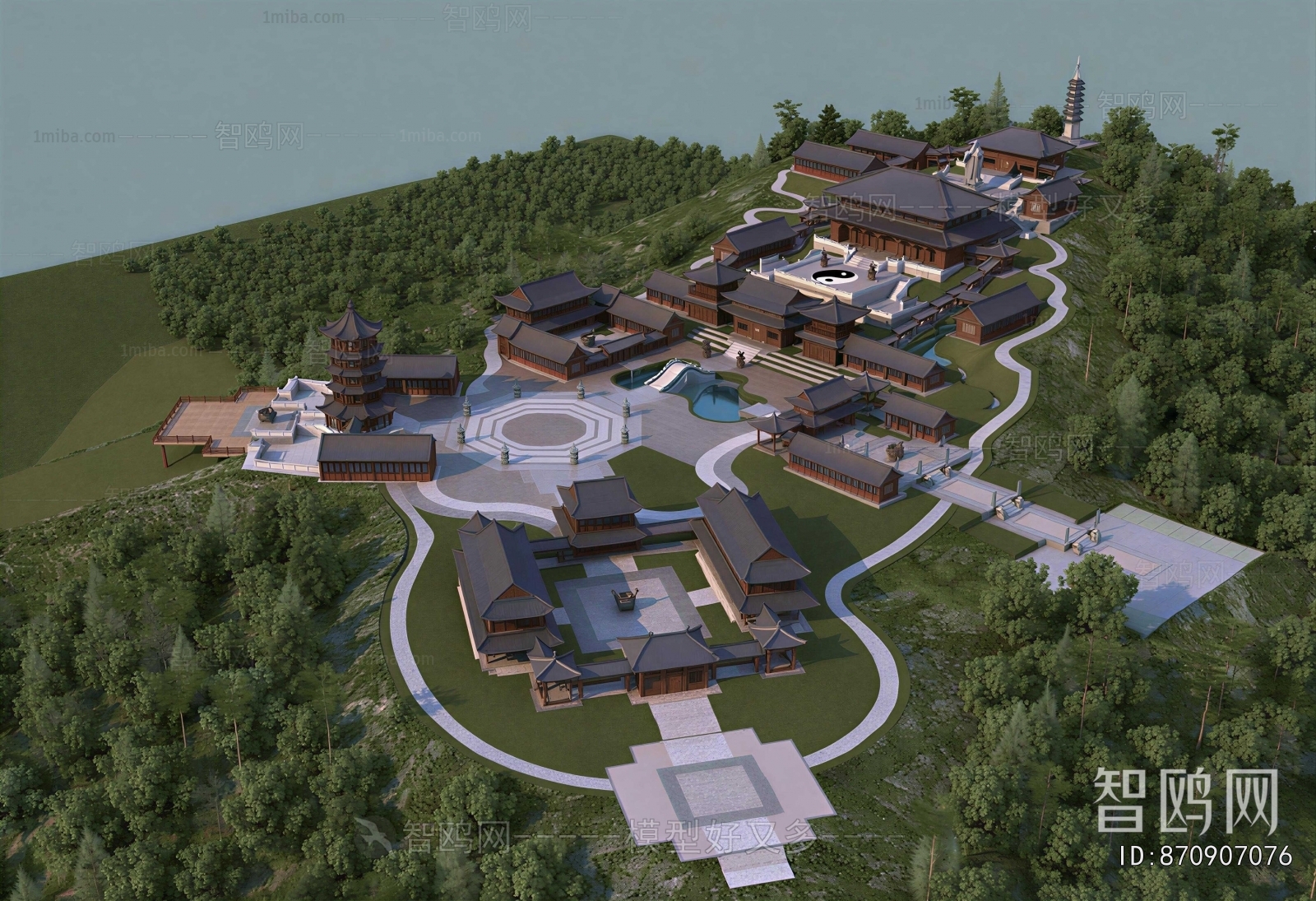 Chinese Style Architectural Bird's-eye View Planning