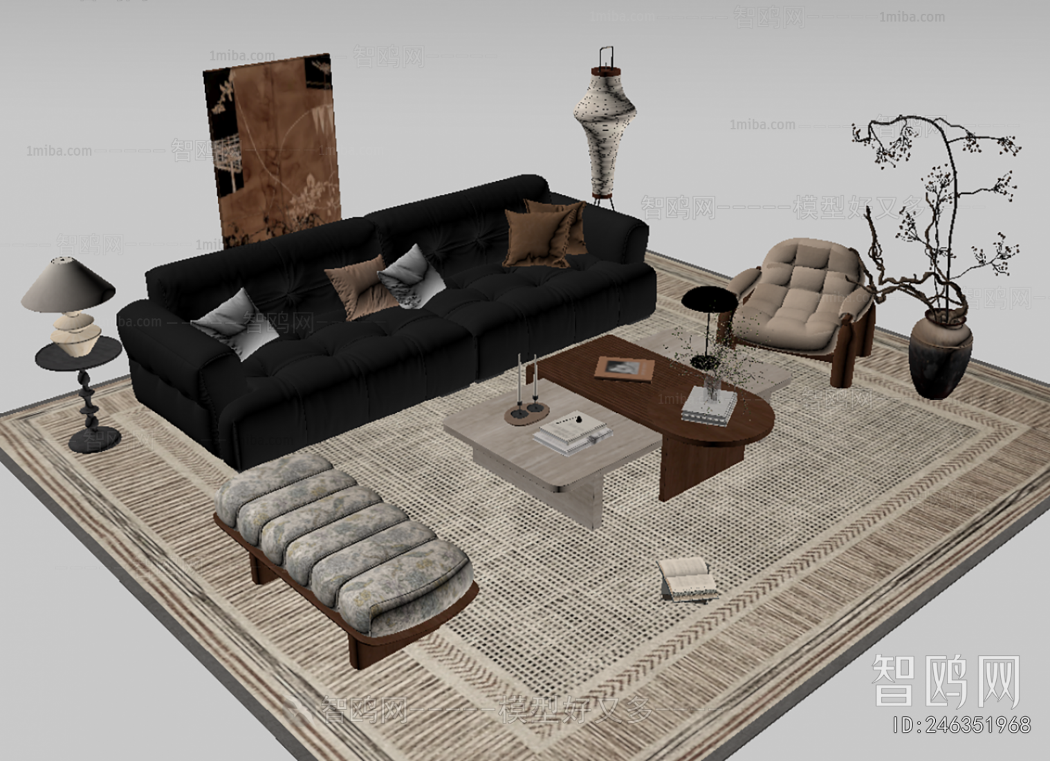 Wabi-sabi Style Sofa Combination