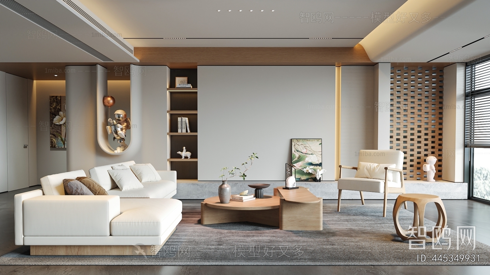 New Chinese Style A Living Room