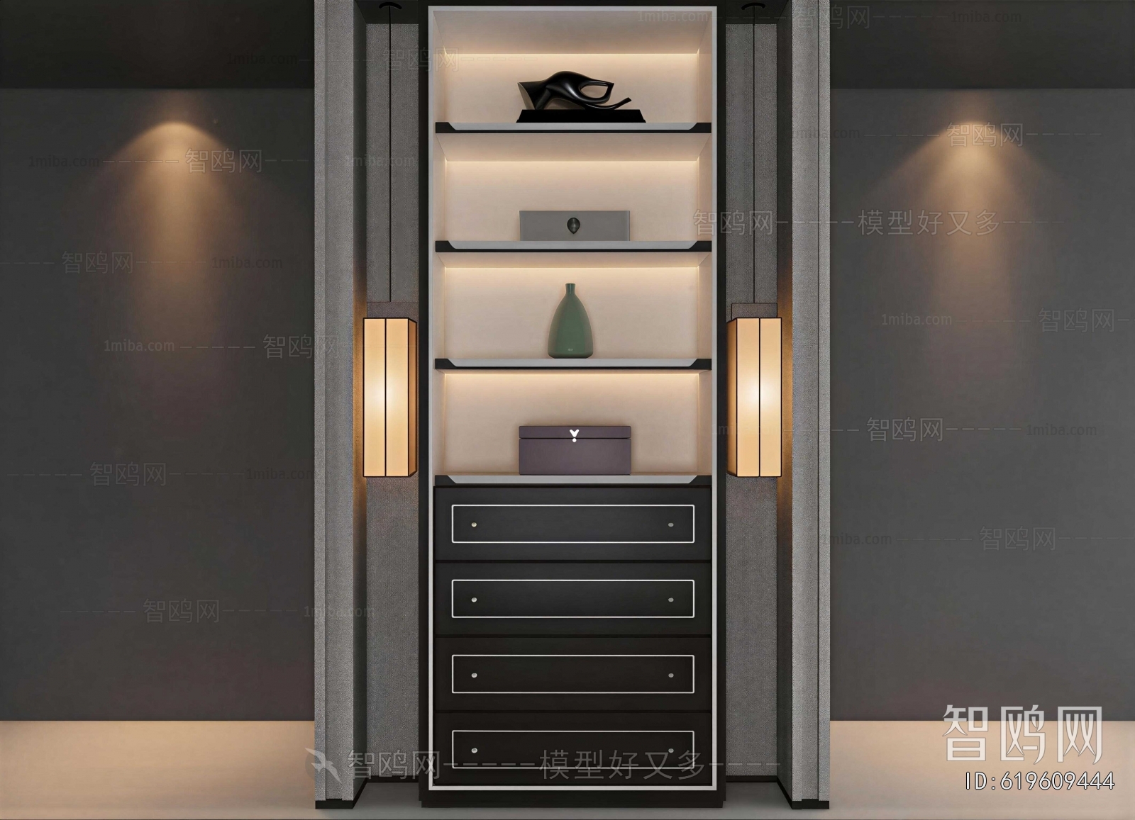 New Chinese Style Decorative Cabinet